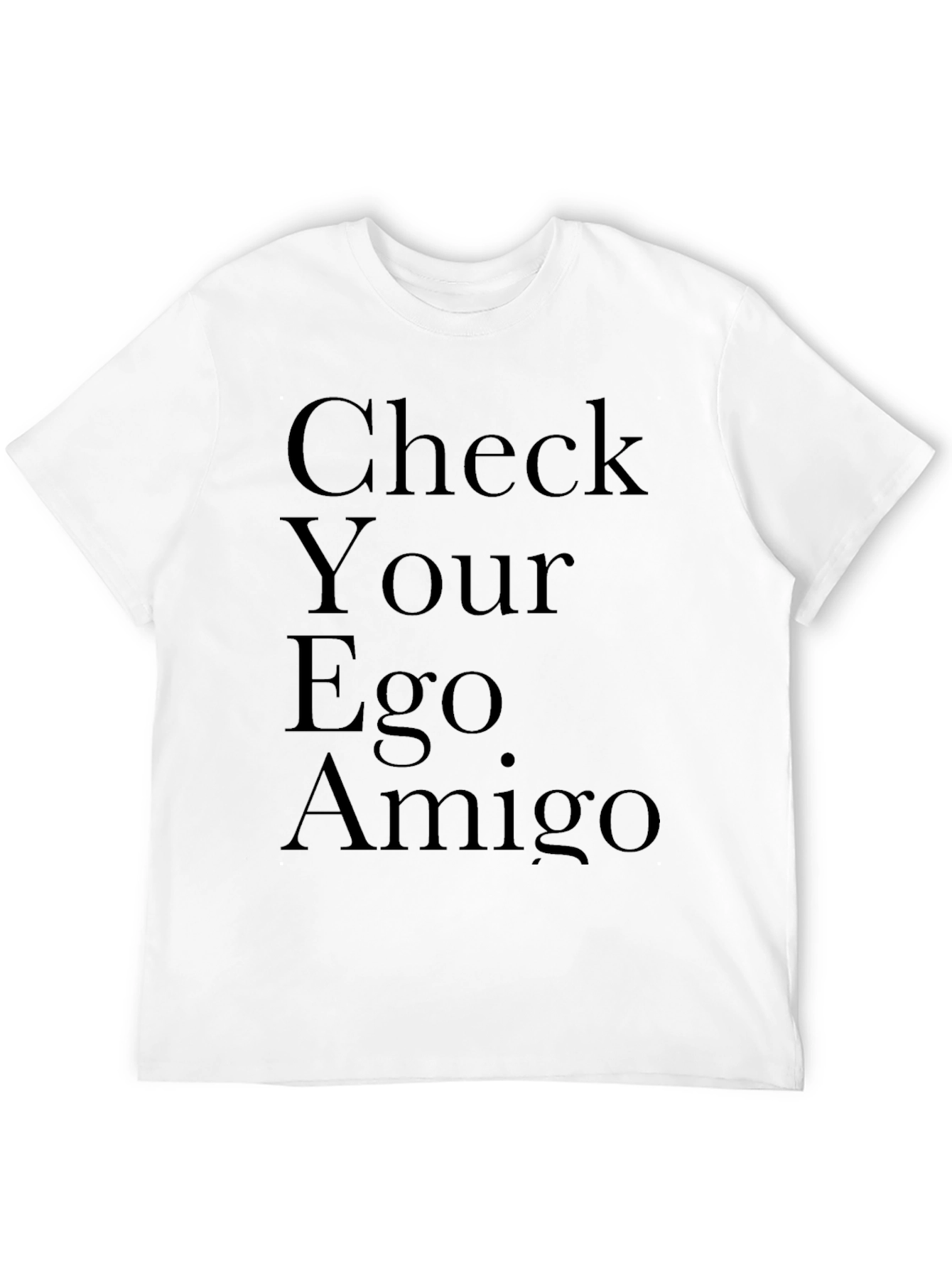 Black Check Your Ego Amigo Graphic Tee view 12