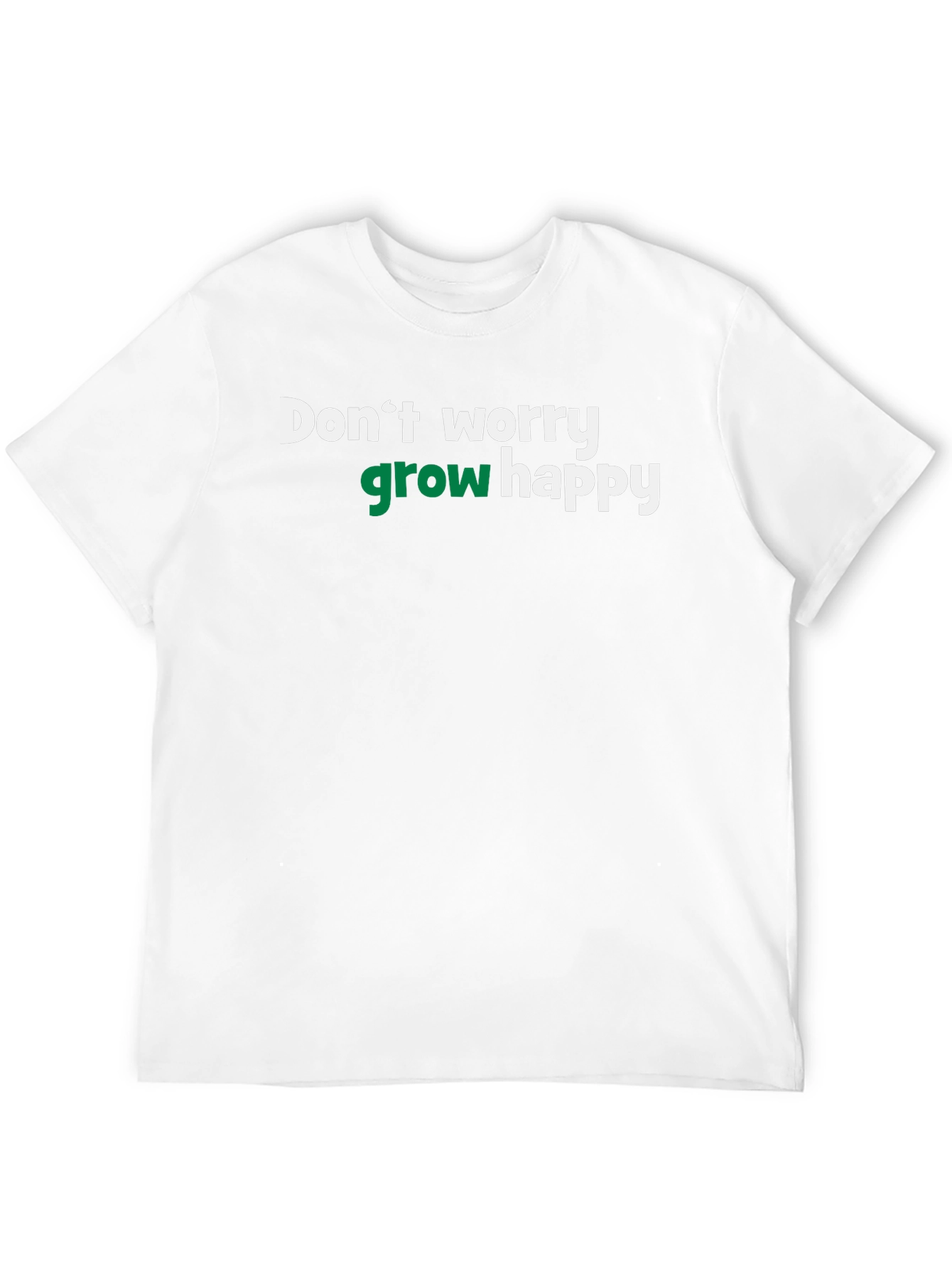 Black Don't Worry Grow Happy T-Shirt view 12