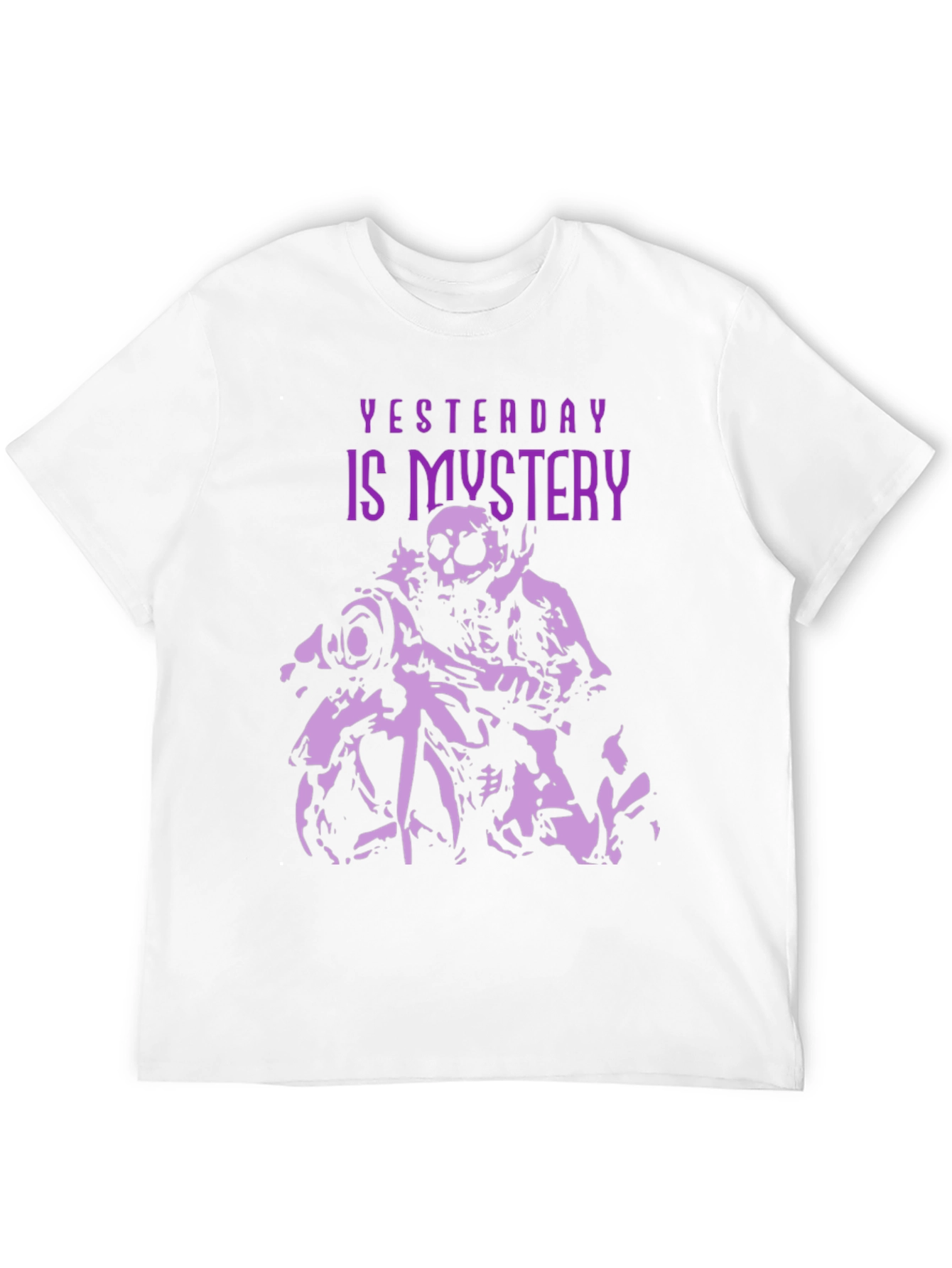 Black Yesterday is Mystery Skeleton Biker Graphic T-Shirt view 12