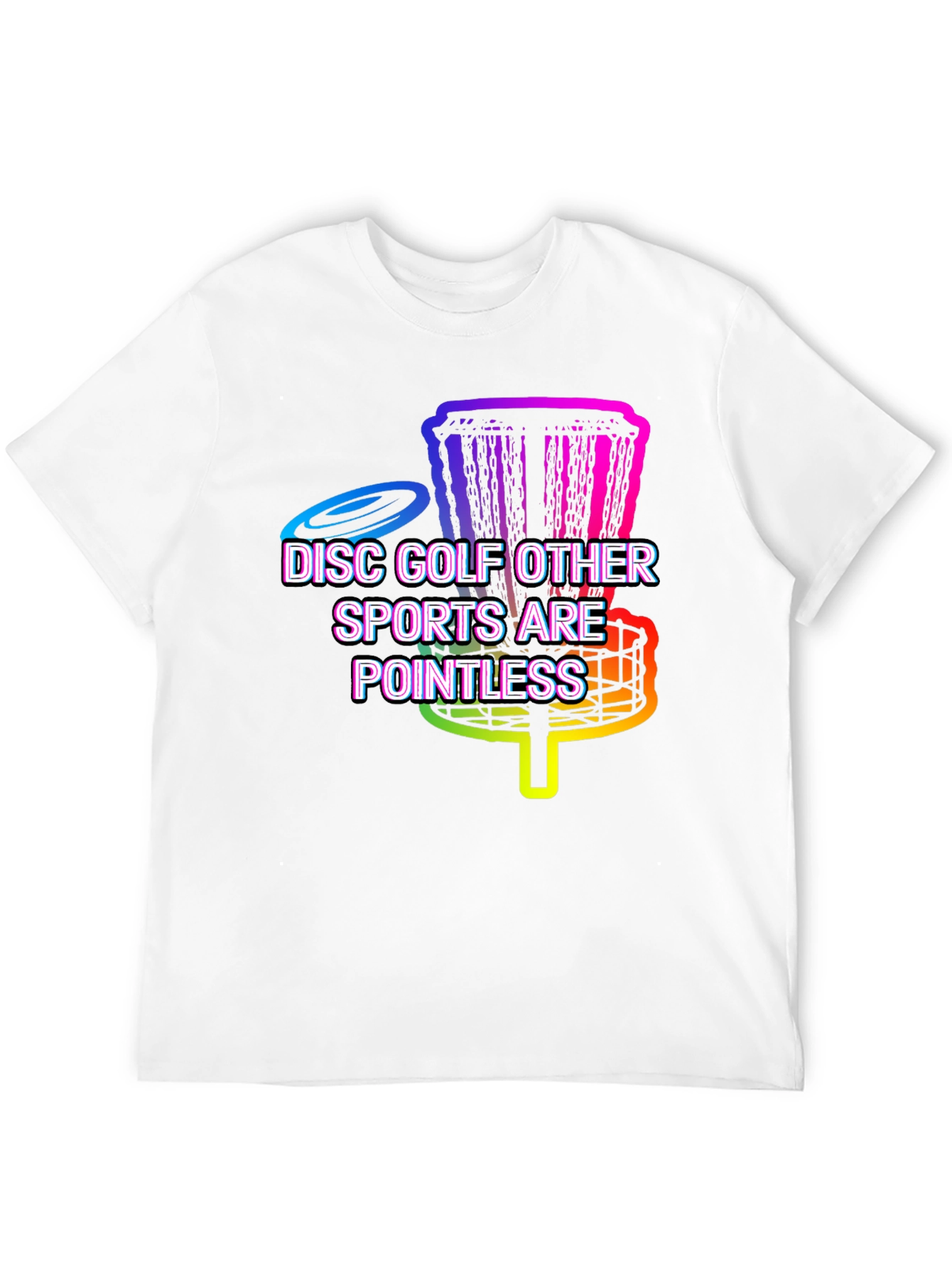 Black Funny Disc Golf Tee - Other Sports Are Pointless! view 12