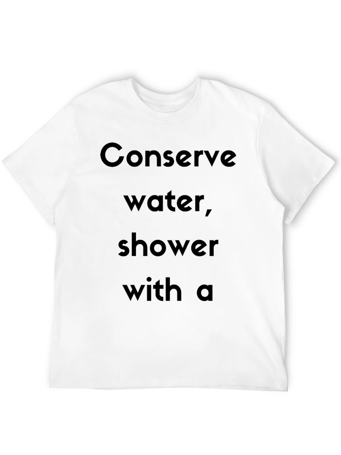 Black Conserve Water Funny Novelty T-Shirt view 12