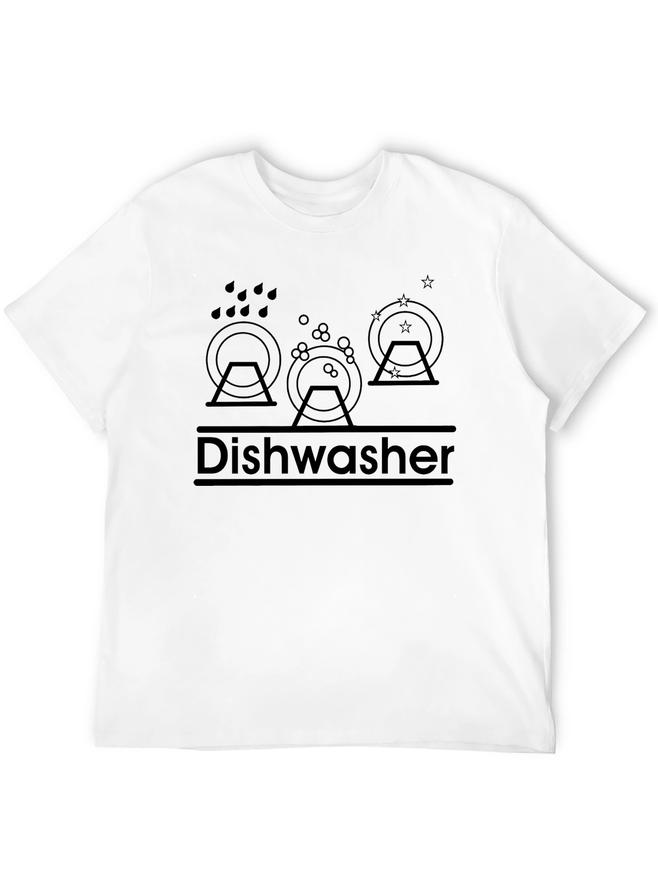 Black Dishwasher T-Shirt - Humorous Job Tee view 12