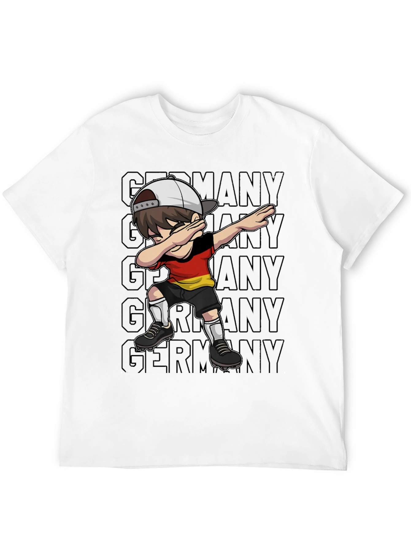 Black Germany Dabbing Soccer Player T-Shirt view 12