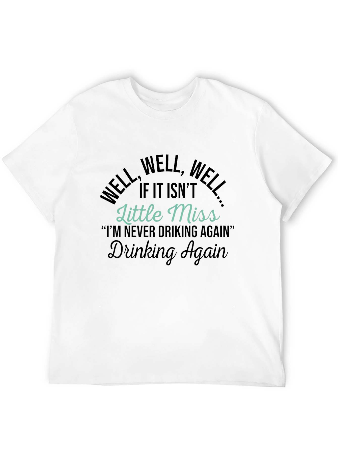 Black Funny Drinking Again T-Shirt view 12