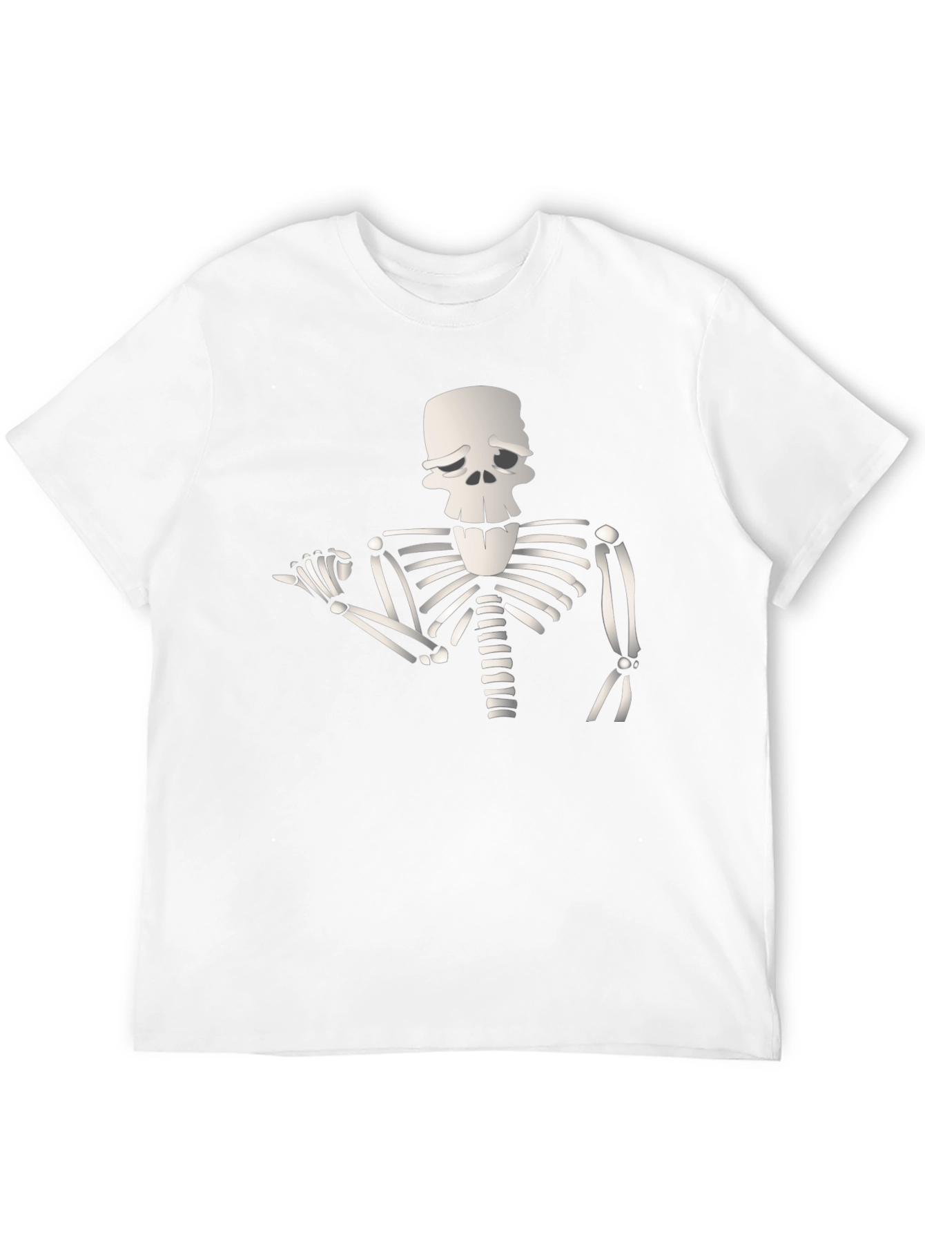 Black Humorous Skeleton Graphic Tee - Black view 12