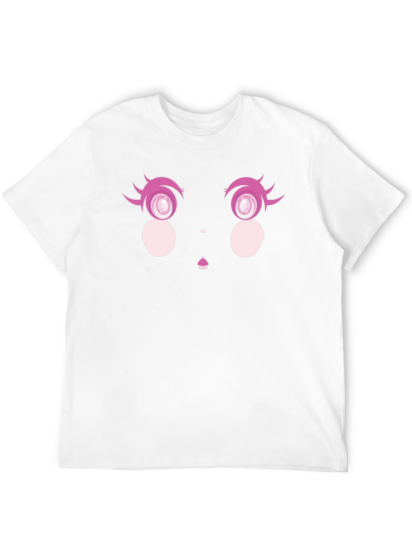 Black Anime Eyes Graphic Tee - Black Cotton Casual Shirt view 12