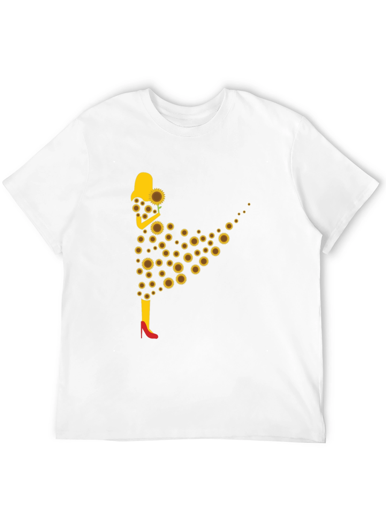 Black Sunflower Girl Graphic Tee - Stylish & Unique Design view 12