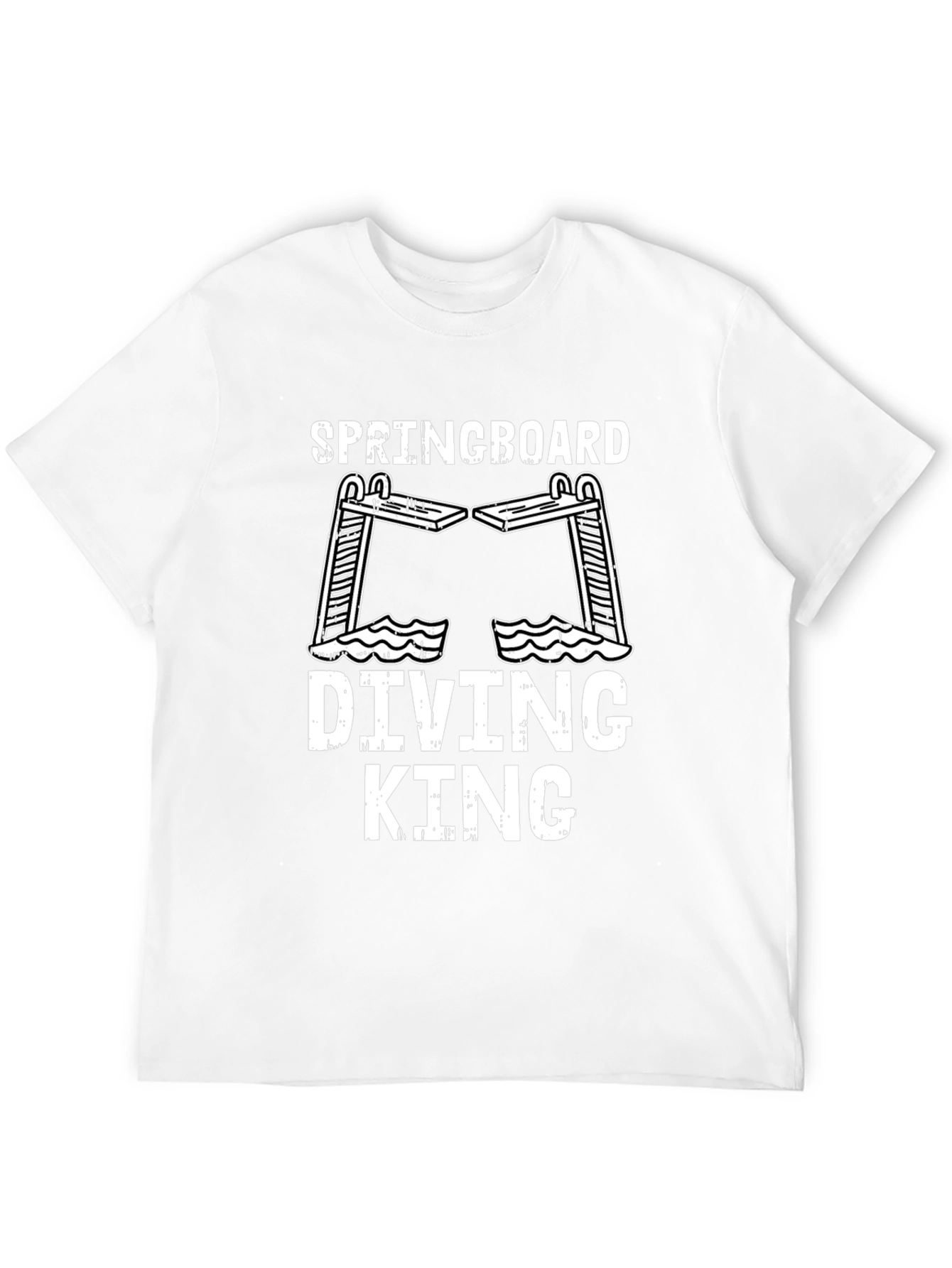 Black Springboard Diving King Graphic T-Shirt view 12