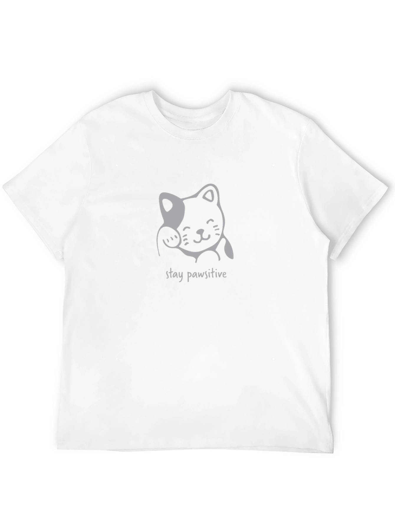Black Stay Pawsitive Cat Graphic Tee - Black view 12