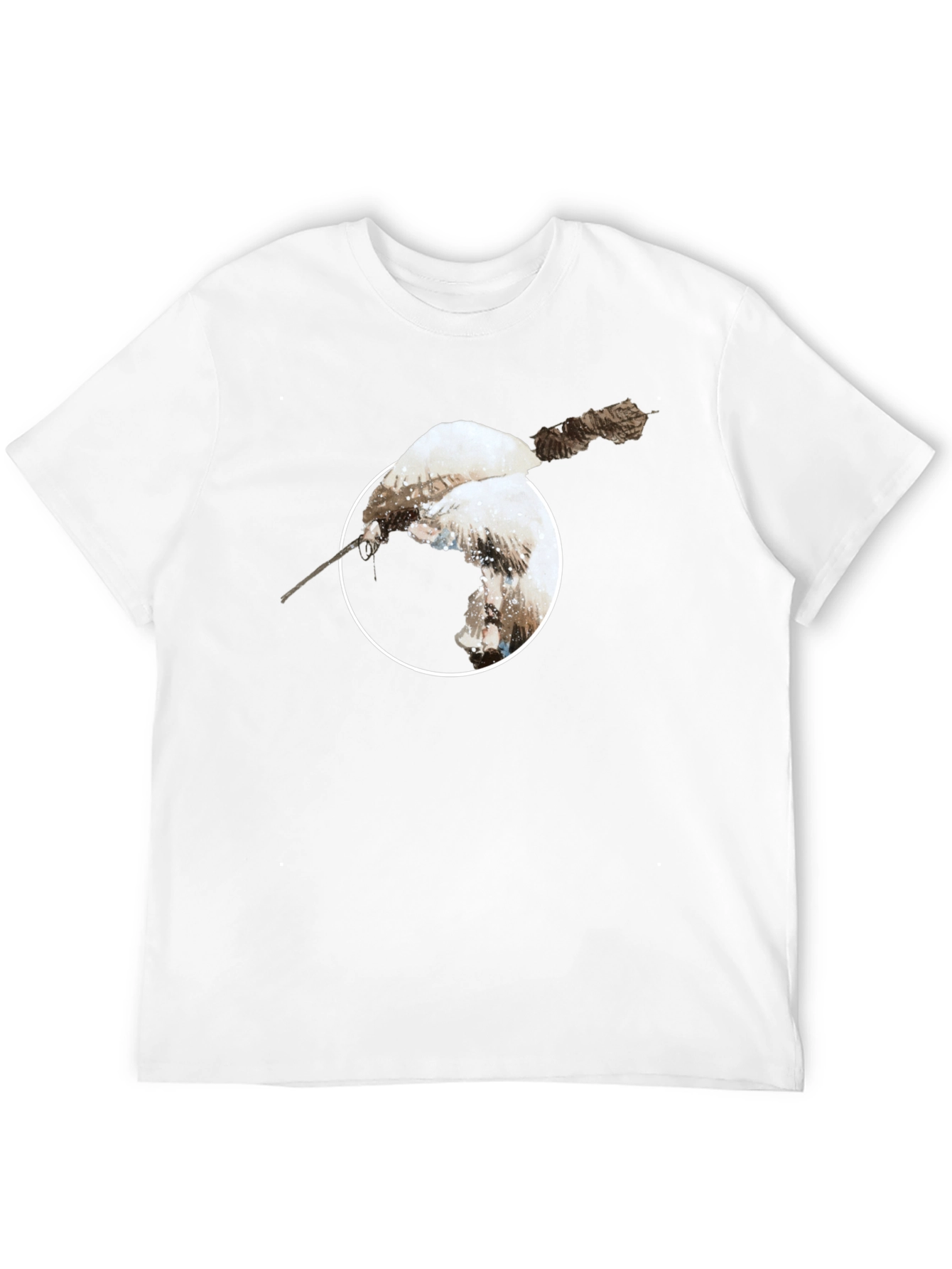 Black Unique Bird Print Black T-Shirt view 12