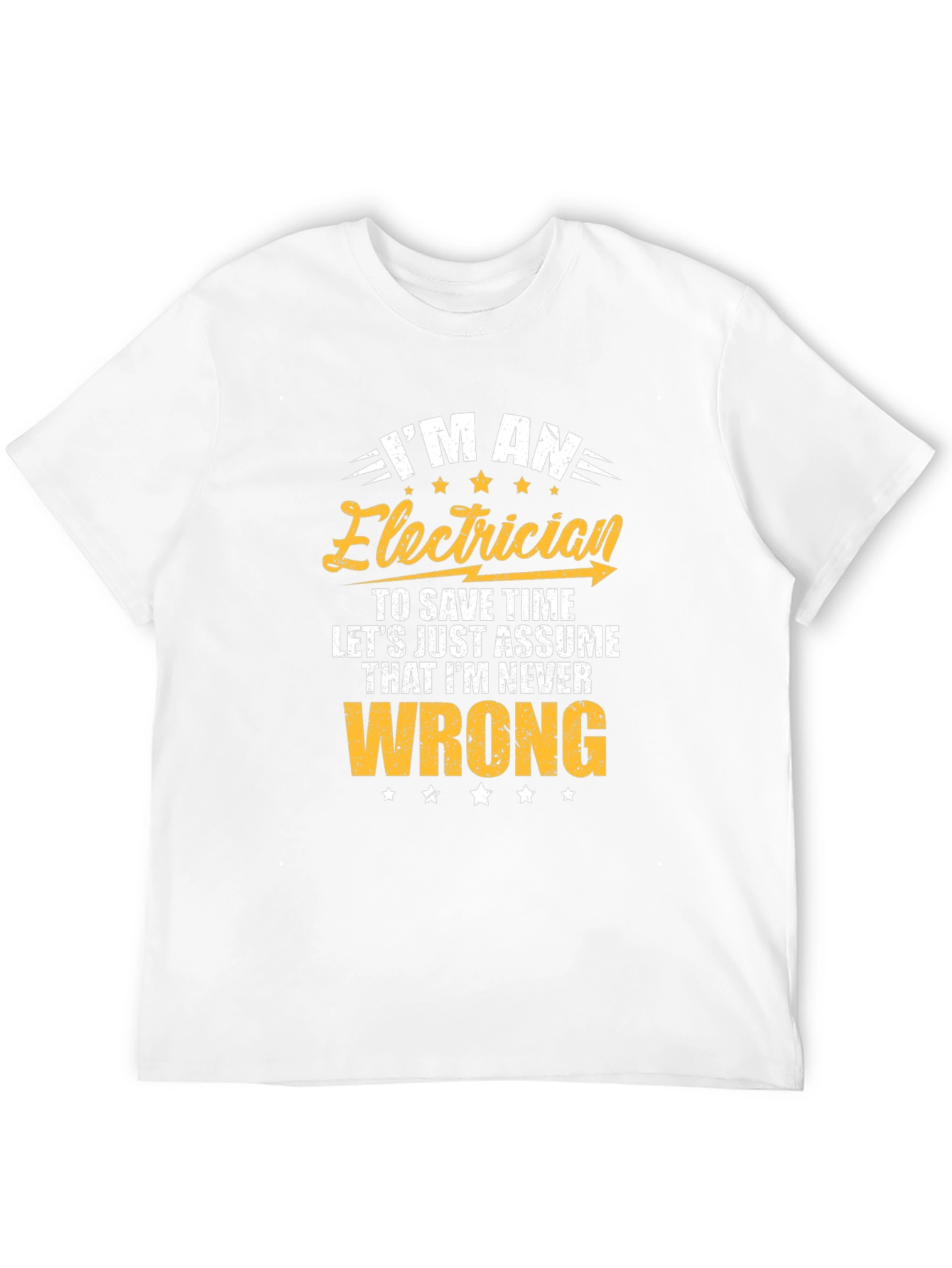 Black Electrician Never Wrong Graphic T-Shirt view 12