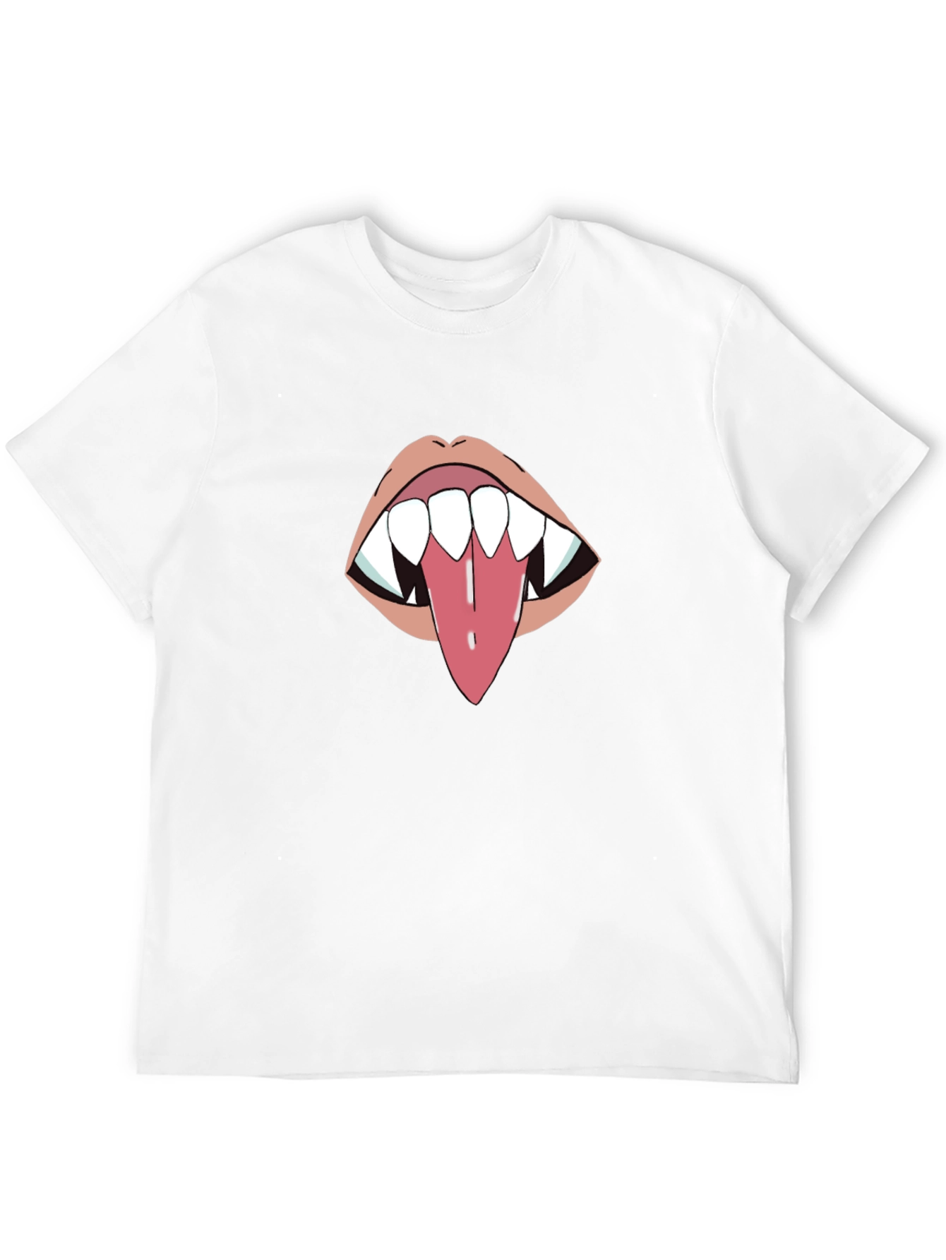 Black Vampire Tongue Graphic T-Shirt - Black view 12