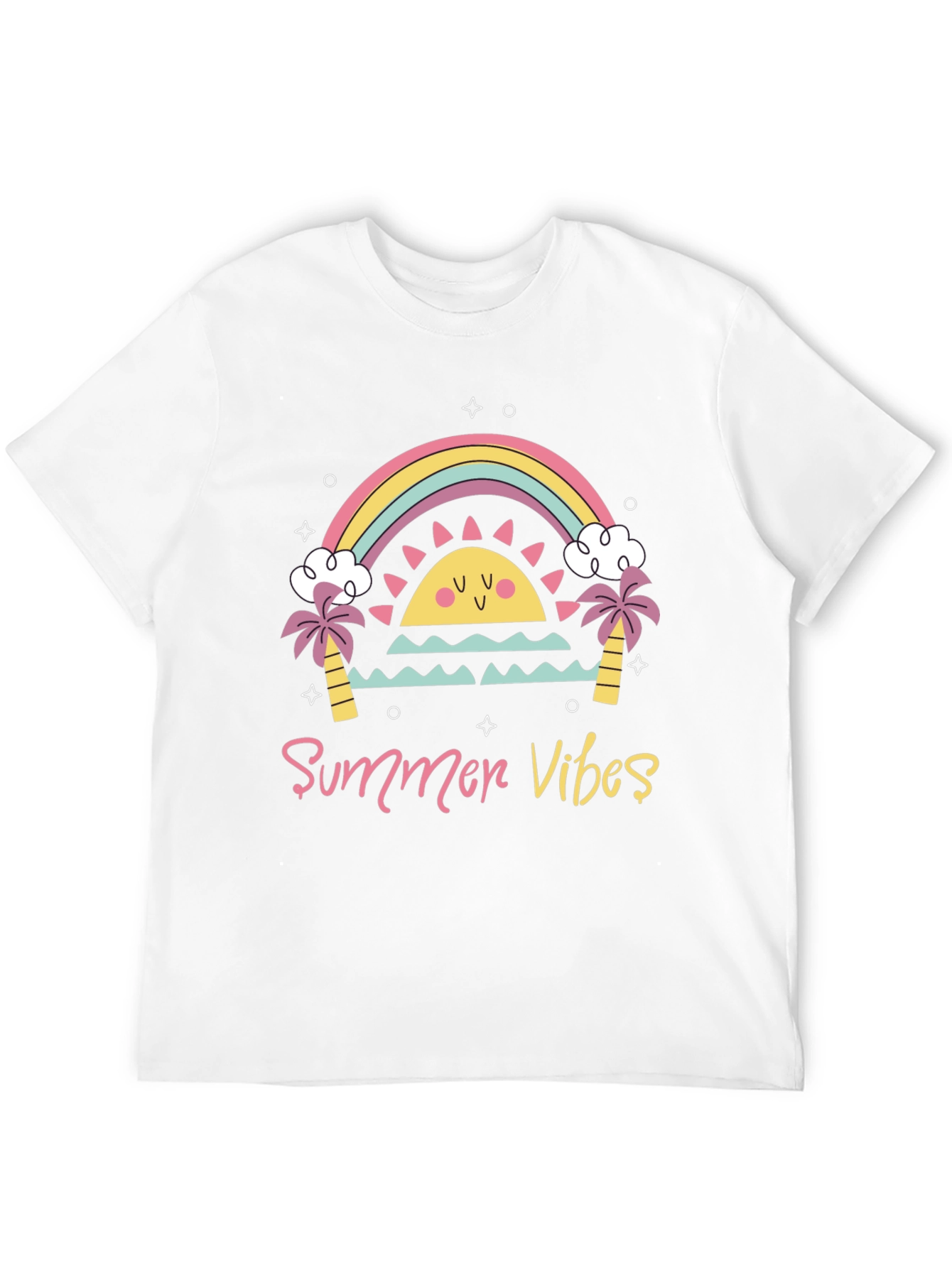 Black Summer Vibes Graphic Tee - Black Casual T-Shirt view 12