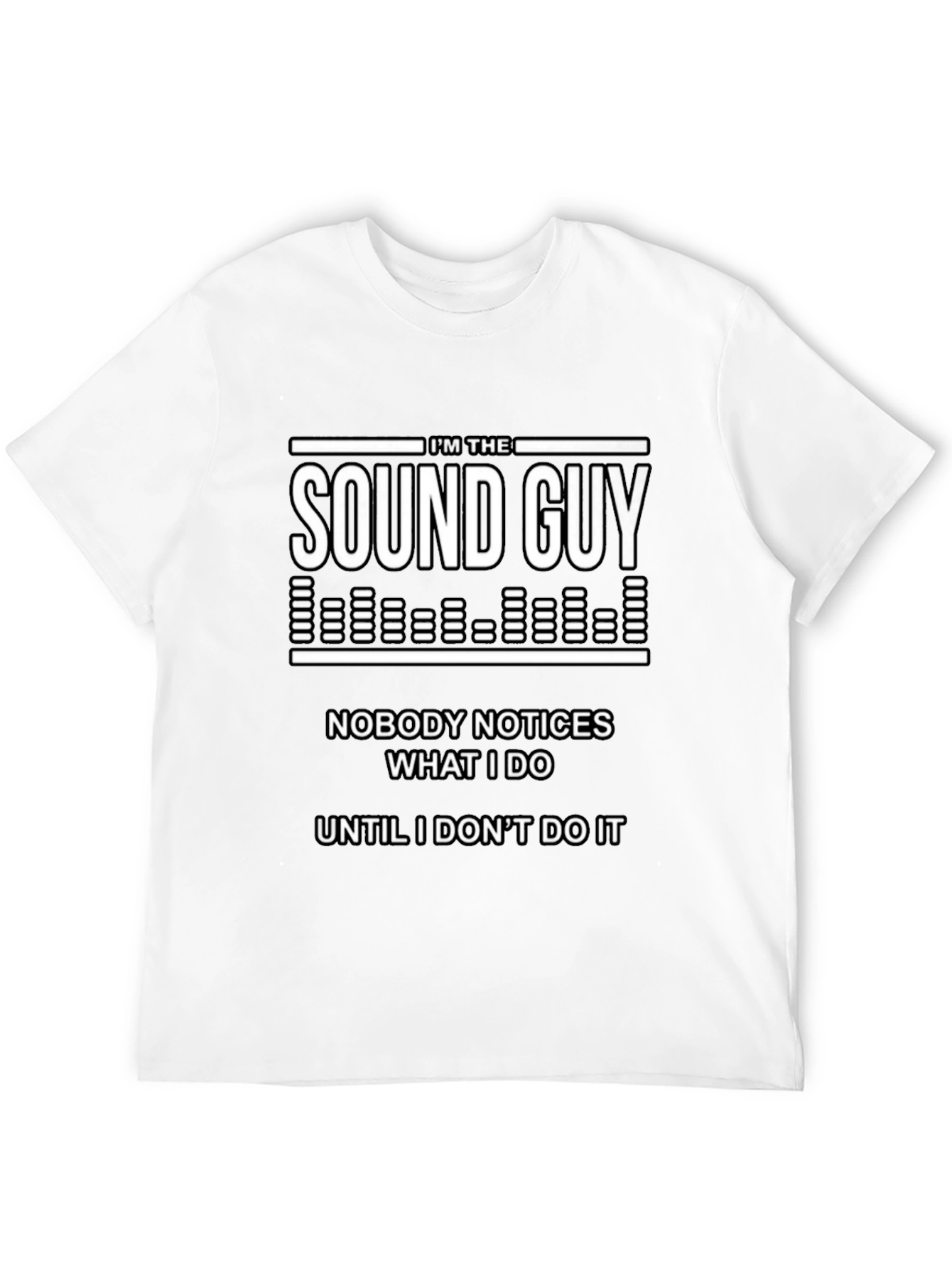Black Sound Guy Graphic T-Shirt - Audio Engineer Humor view 12