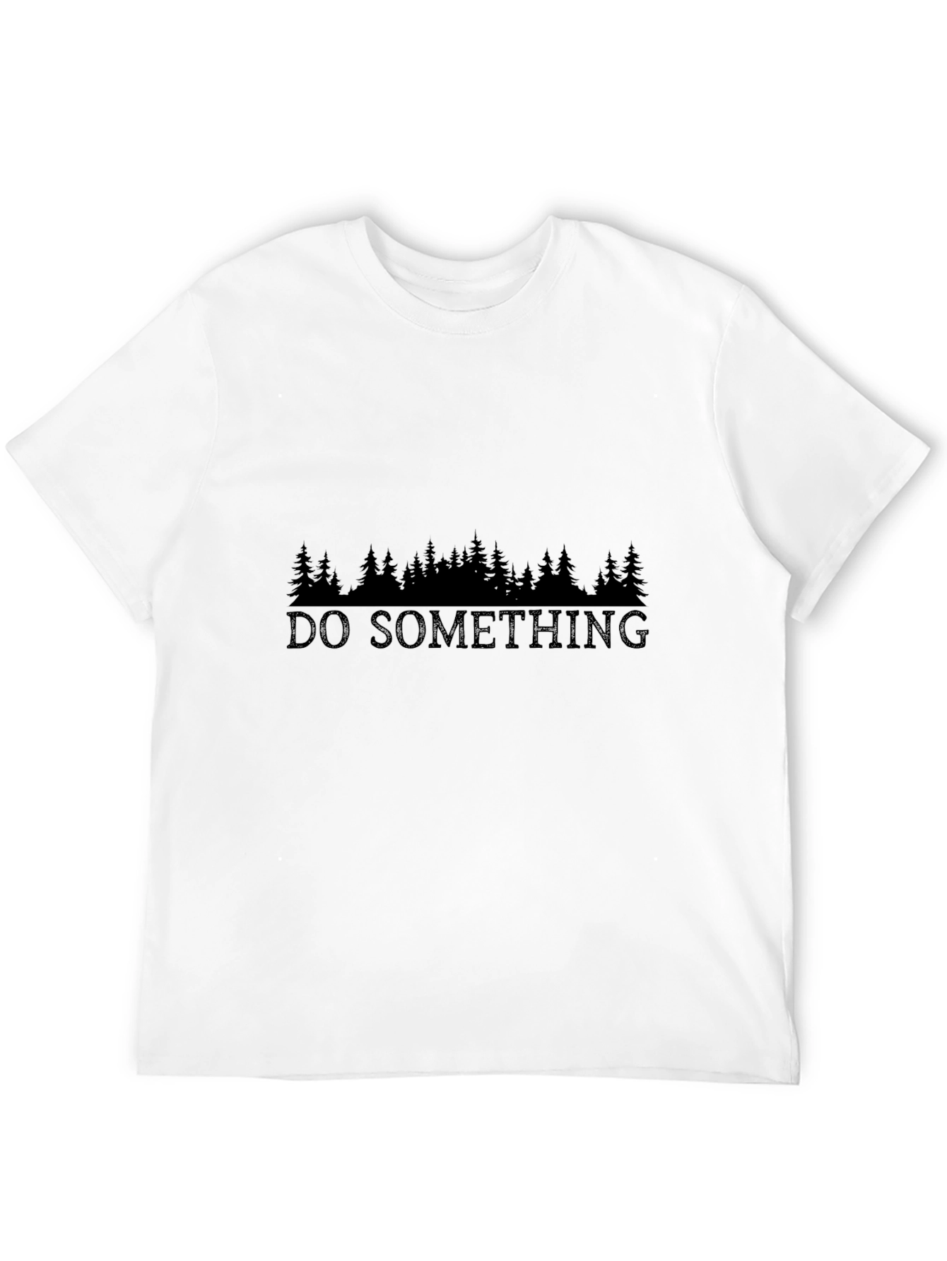Black Do Something Trees Black Graphic Tee Shirt view 12