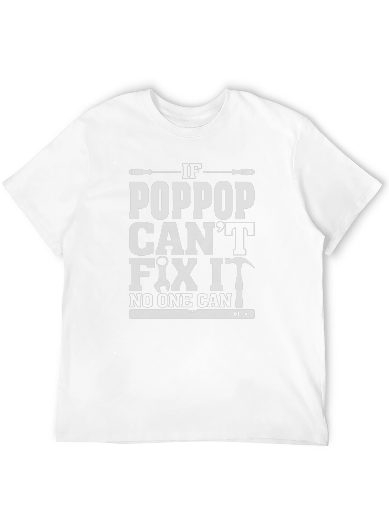 Black Poppop Can Fix It T-Shirt view 12