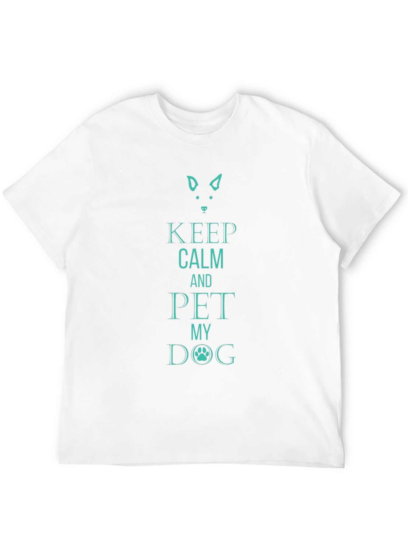 Black Keep Calm and Pet My Dog T-Shirt view 12