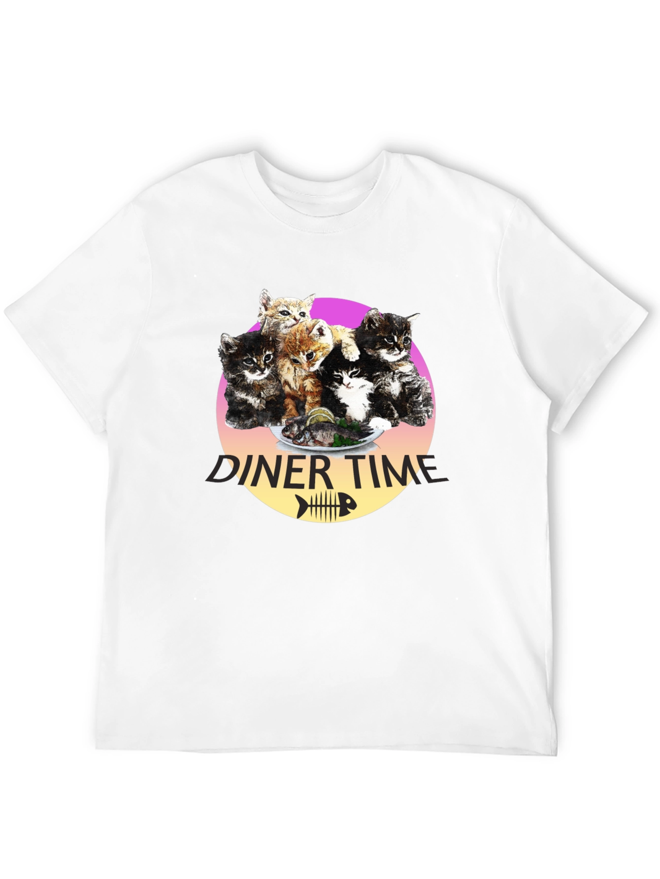 Black Kitten Diner Time T-Shirt - Funny Cat Lover Tee view 12