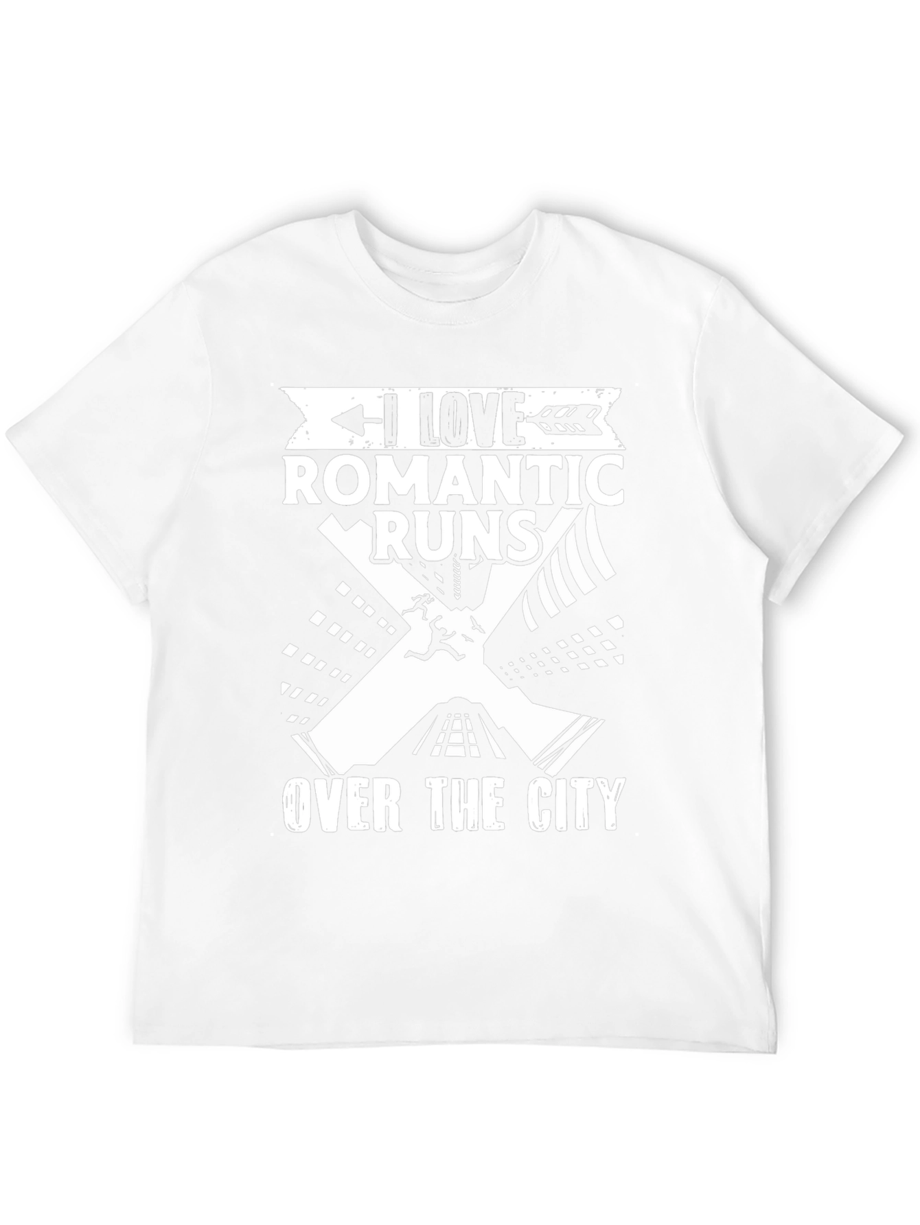 Romantic Runs Over the City Graphic Tee - Black - 12