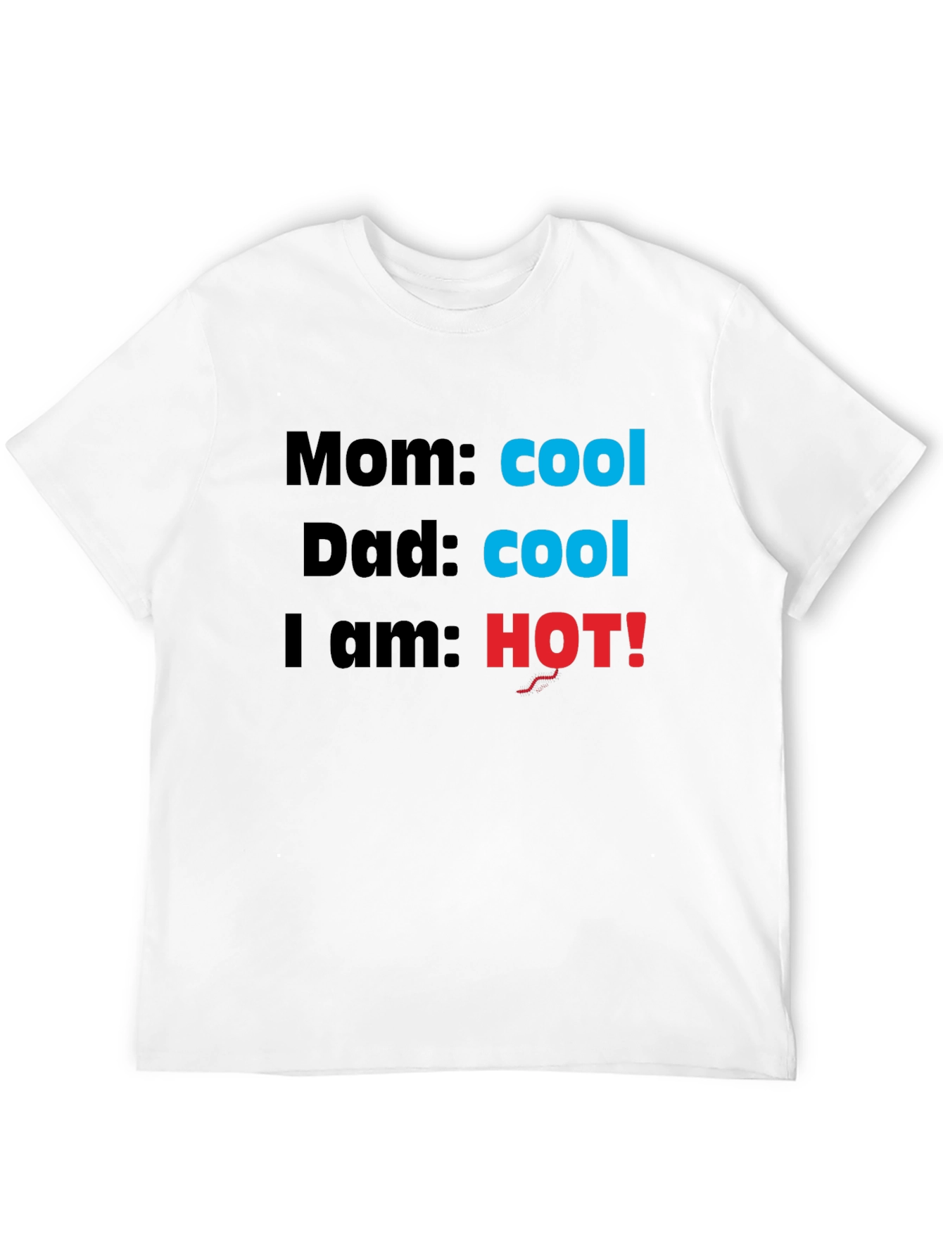 Black Cool Mom & Dad, I'm HOT! Novelty T-Shirt view 12