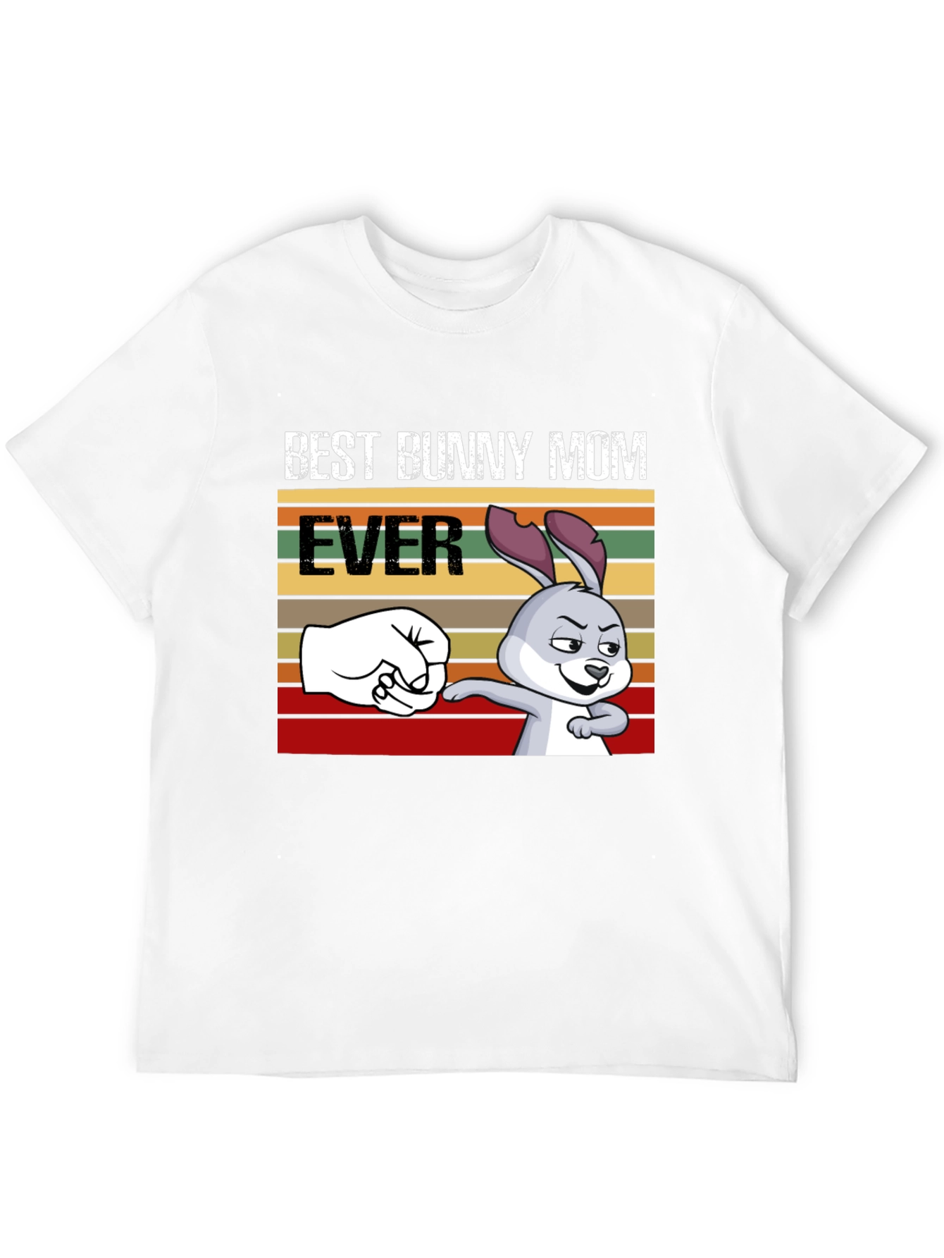 Black Best Bunny Mom Ever T-Shirt, Fun Easter Tee view 12