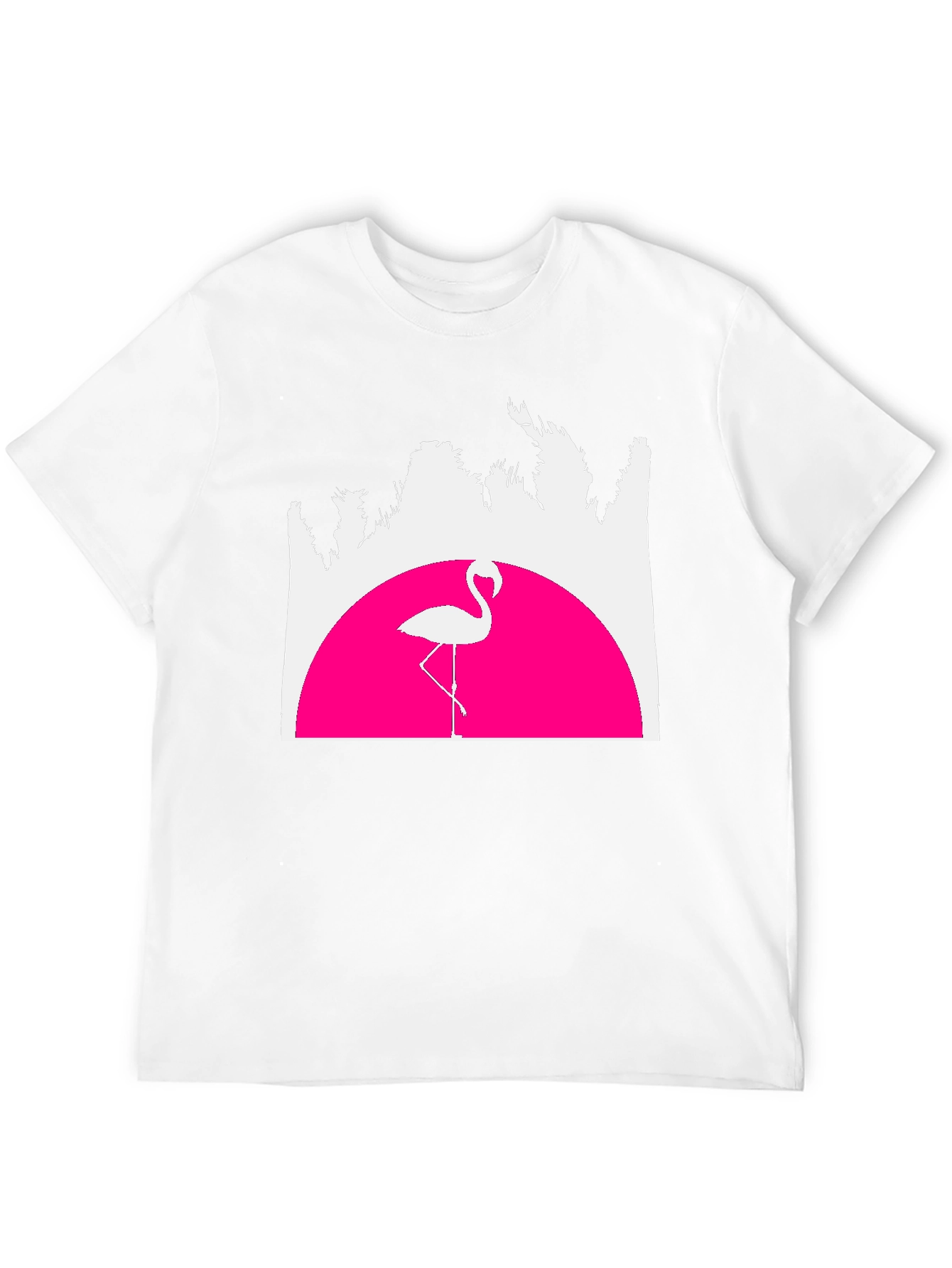 Black Retro Flamingo T-Shirt - Sunset Graphic Tee view 12