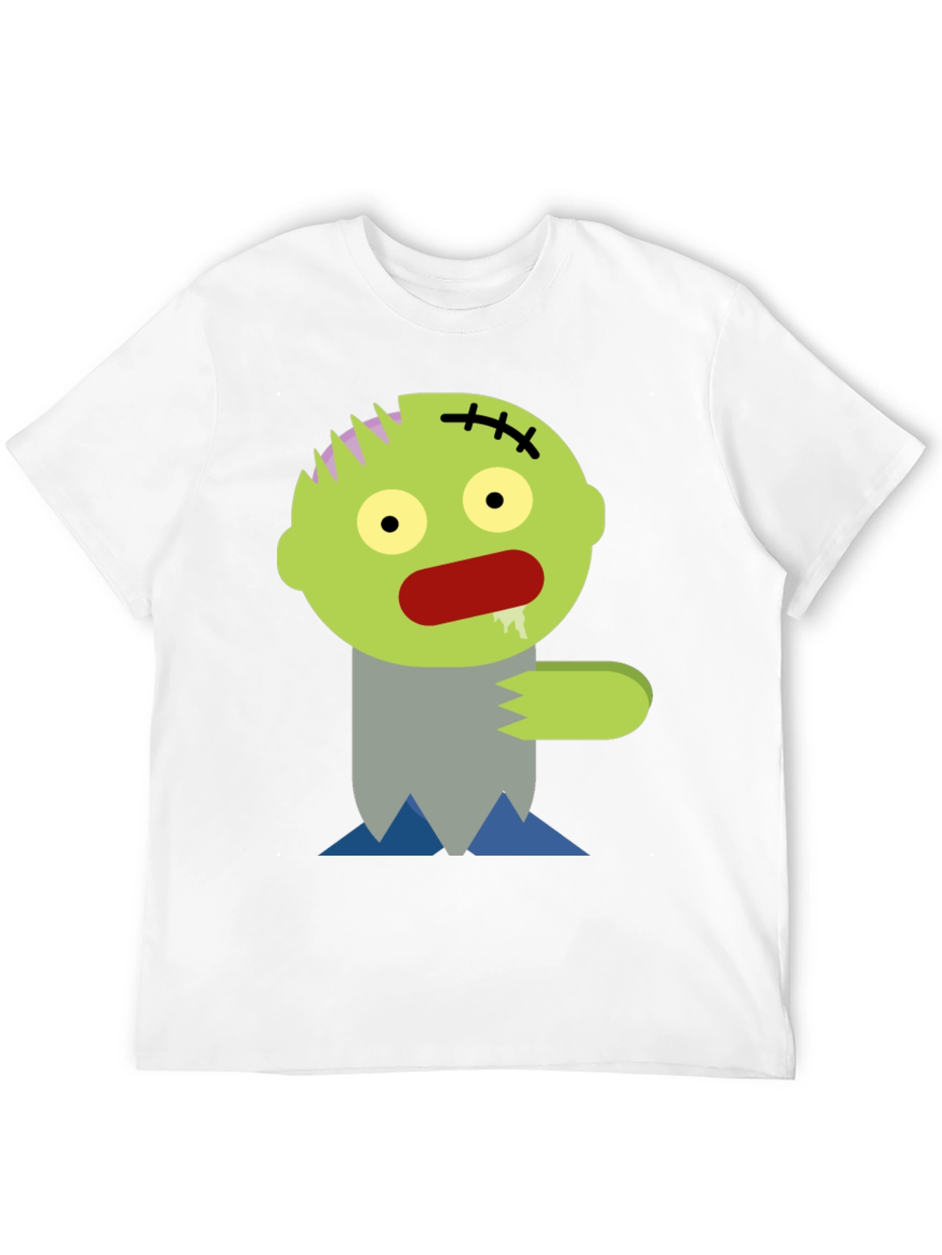 Black Zombie Cartoon Graphic T-Shirt view 12