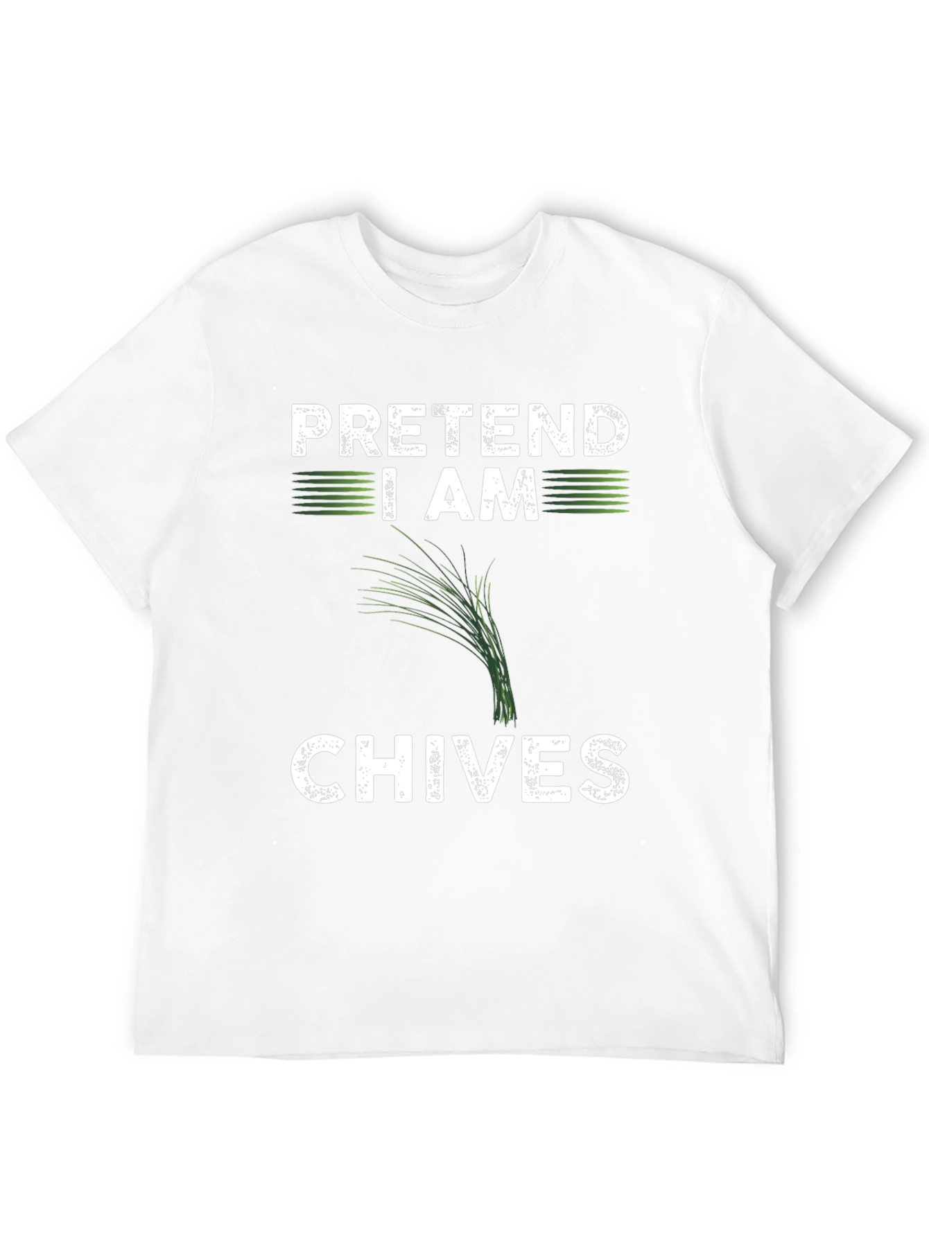 Black Pretend I Am Chives Funny Graphic T-Shirt view 12