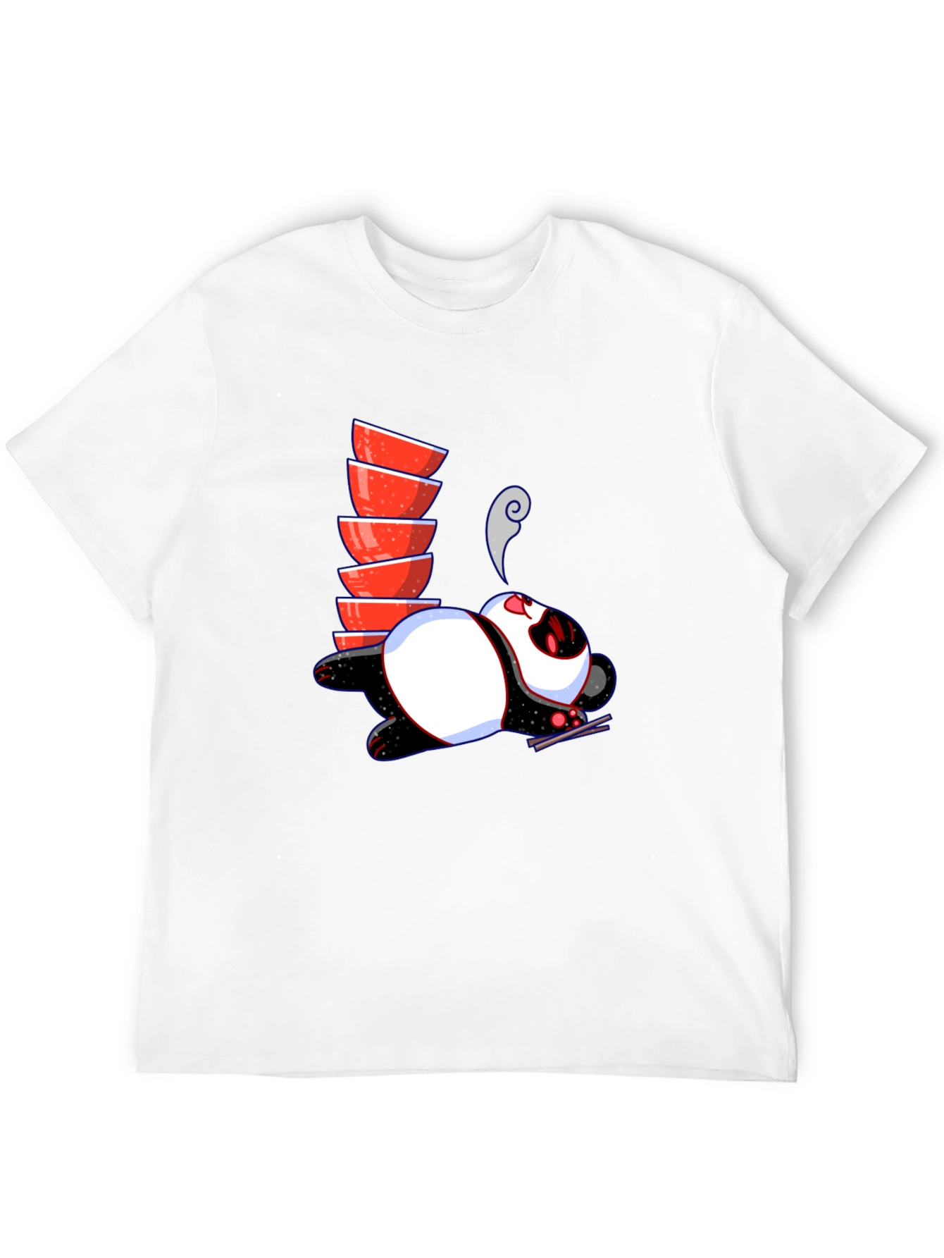 Black Noodle Lover Panda Graphic Tee - Black view 12