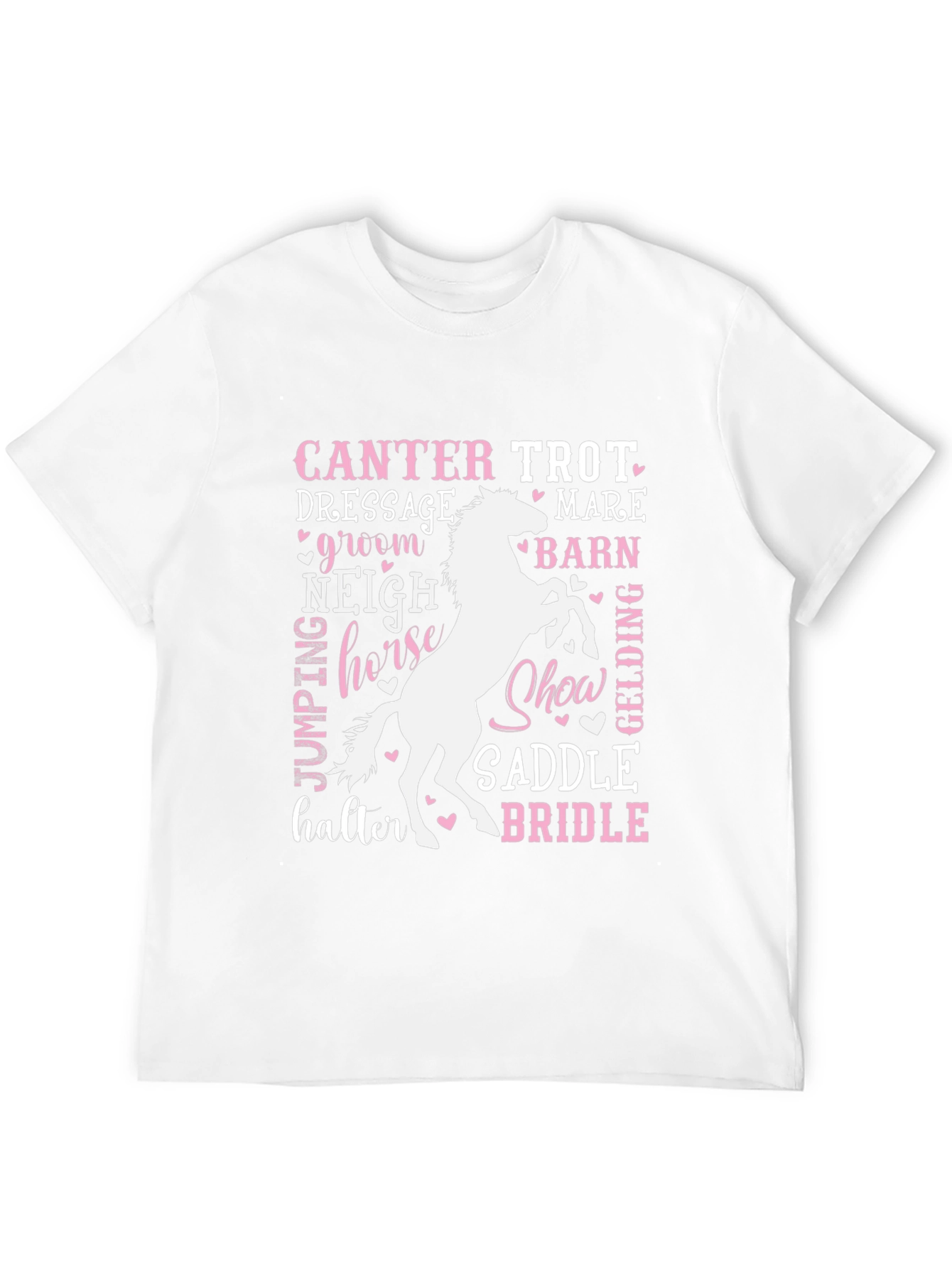 Black Equestrian Word Art T-Shirt - Horse Lover Tee view 12