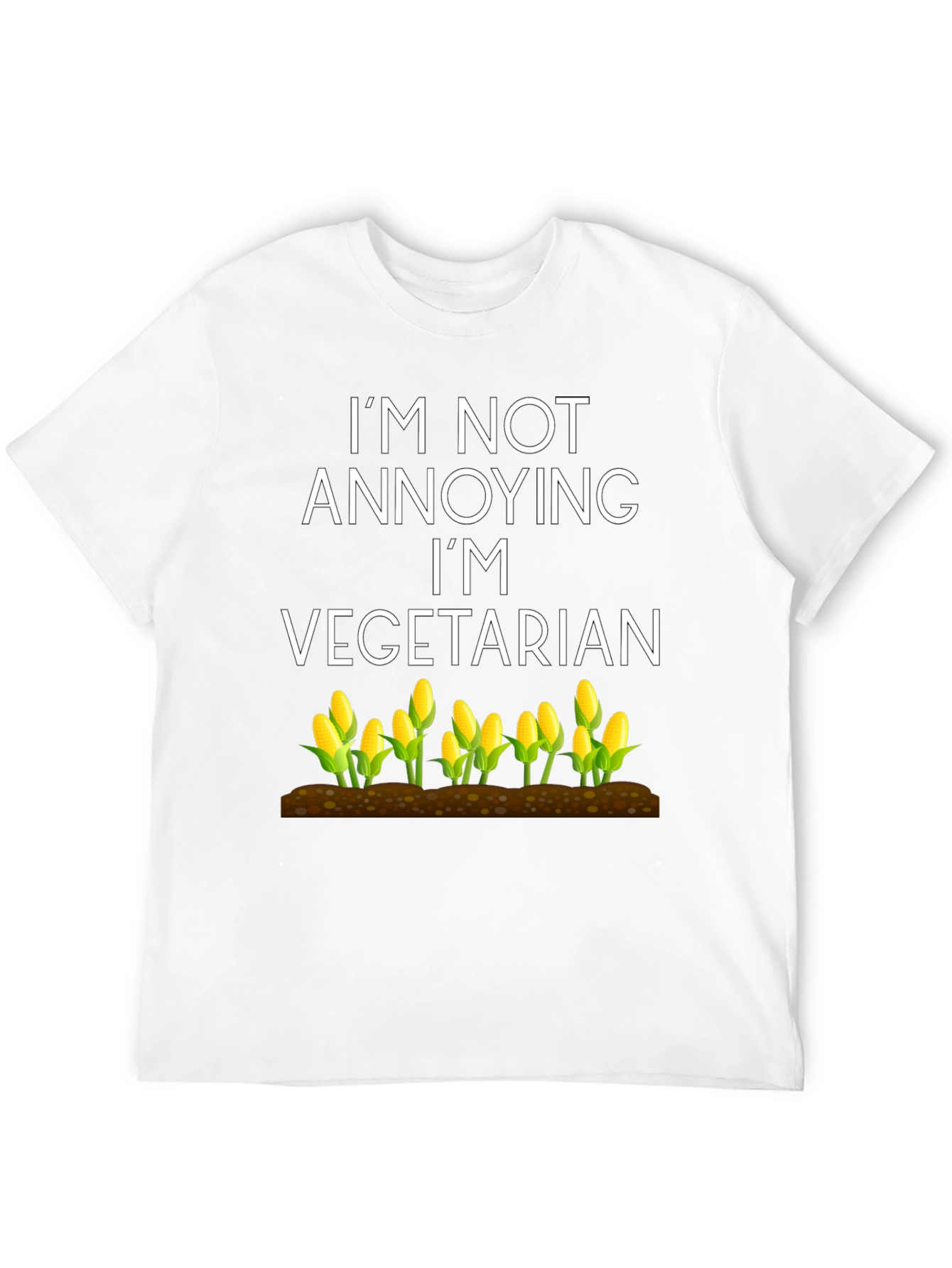 Black Vegetarian Corn Graphic Tee view 12