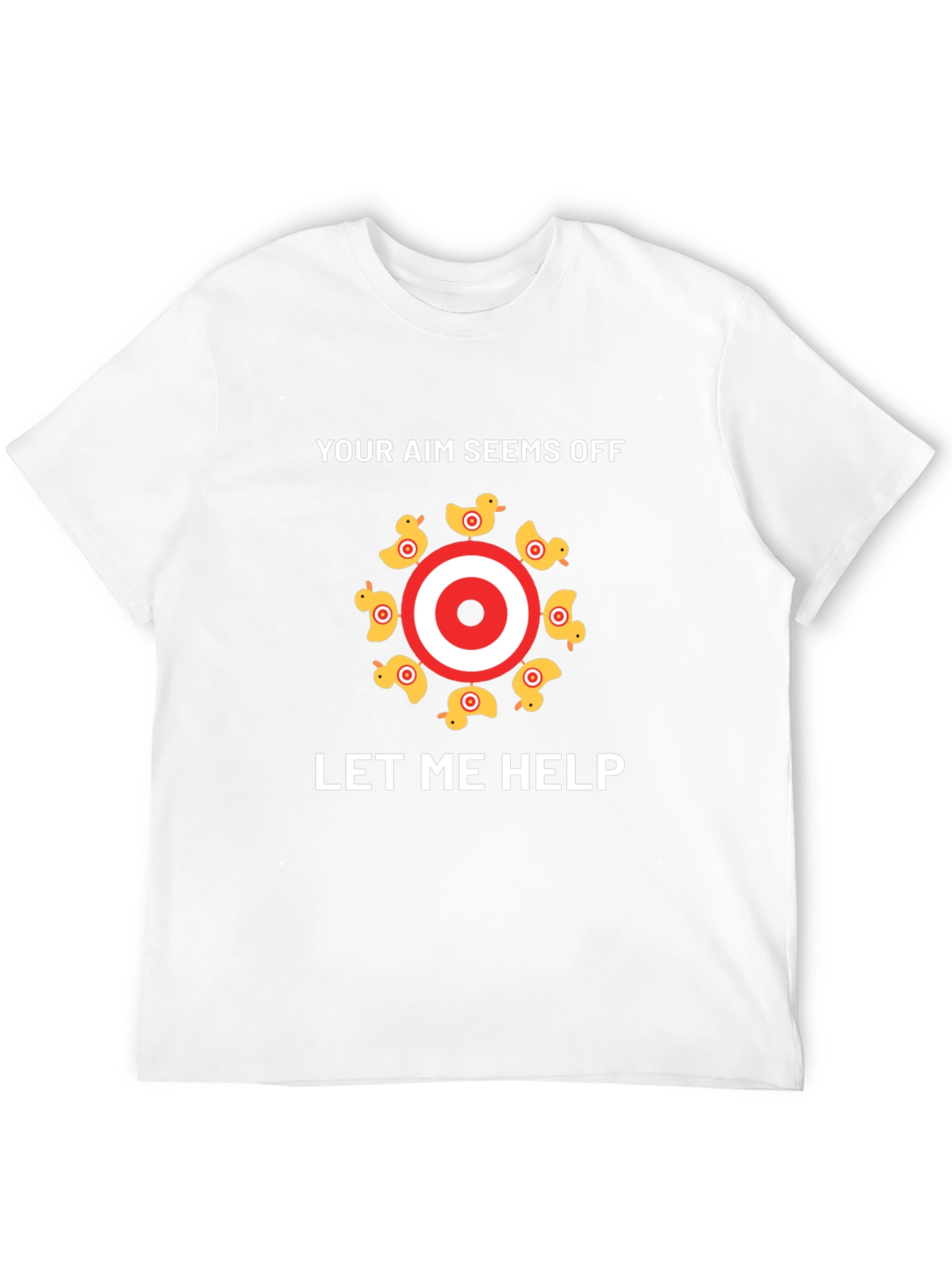 Black Funny Duck Target T-Shirt - Your Aim Seems Off, Let Me Help view 12