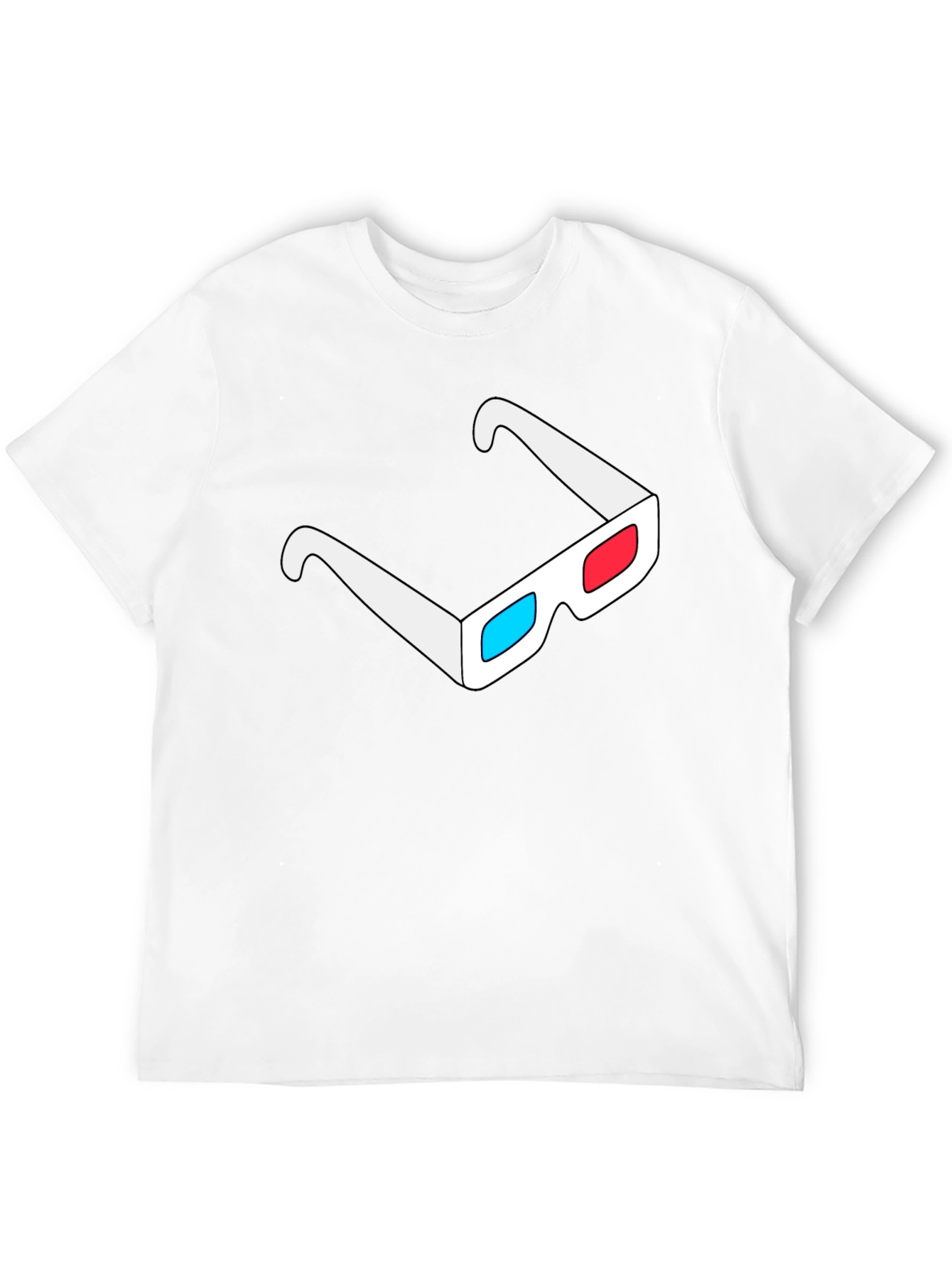 Black 3D Glasses Graphic Tee - Cool Black T-Shirt view 12
