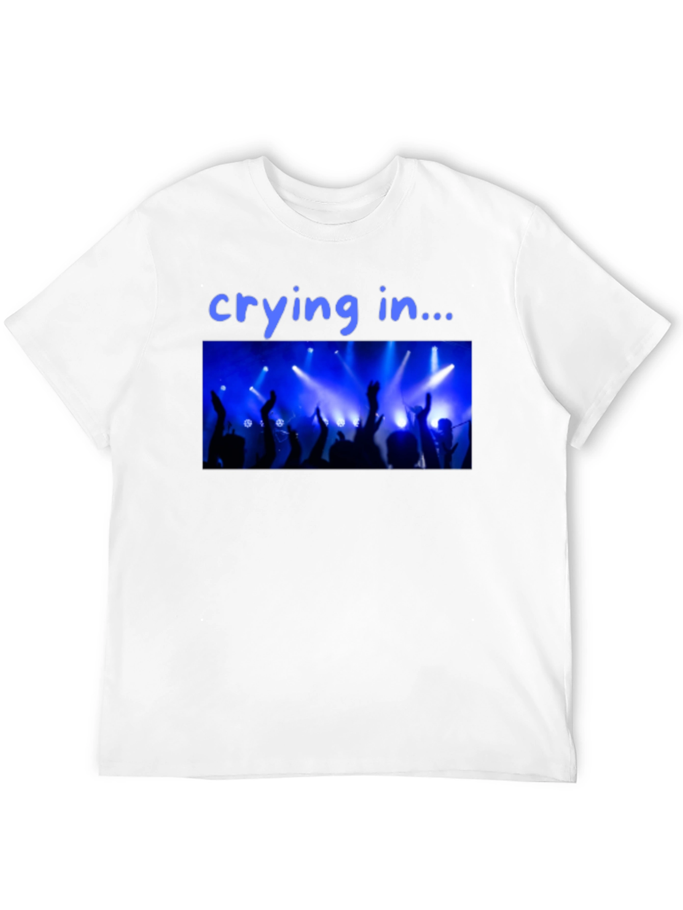 Black Crying in Concert T-Shirt - Black Crew Neck Graphic Tee view 12
