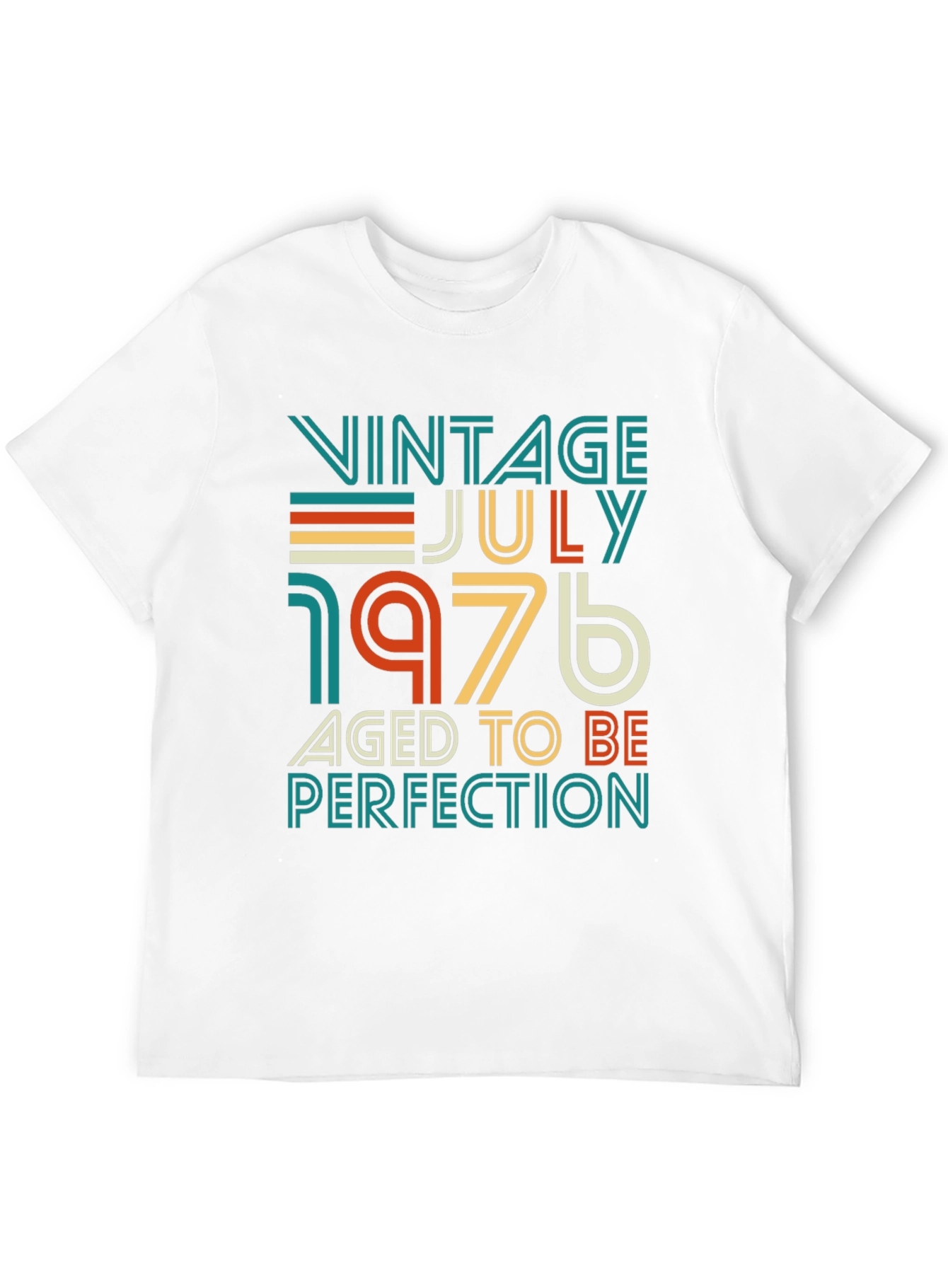 Black Vintage July 1976 Aged to Perfection T-Shirt view 12
