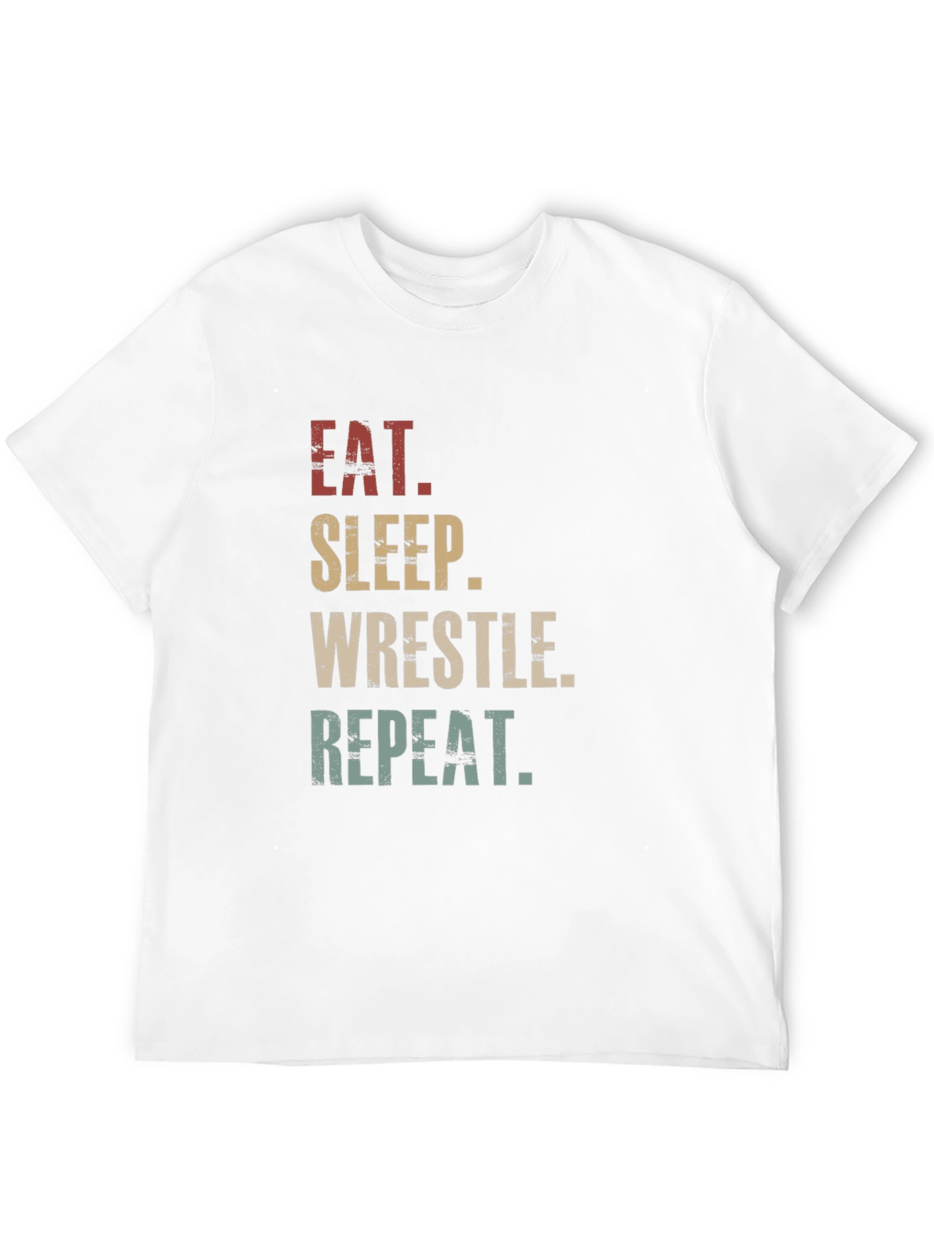 Black Eat Sleep Wrestle Repeat Graphic T-Shirt view 12