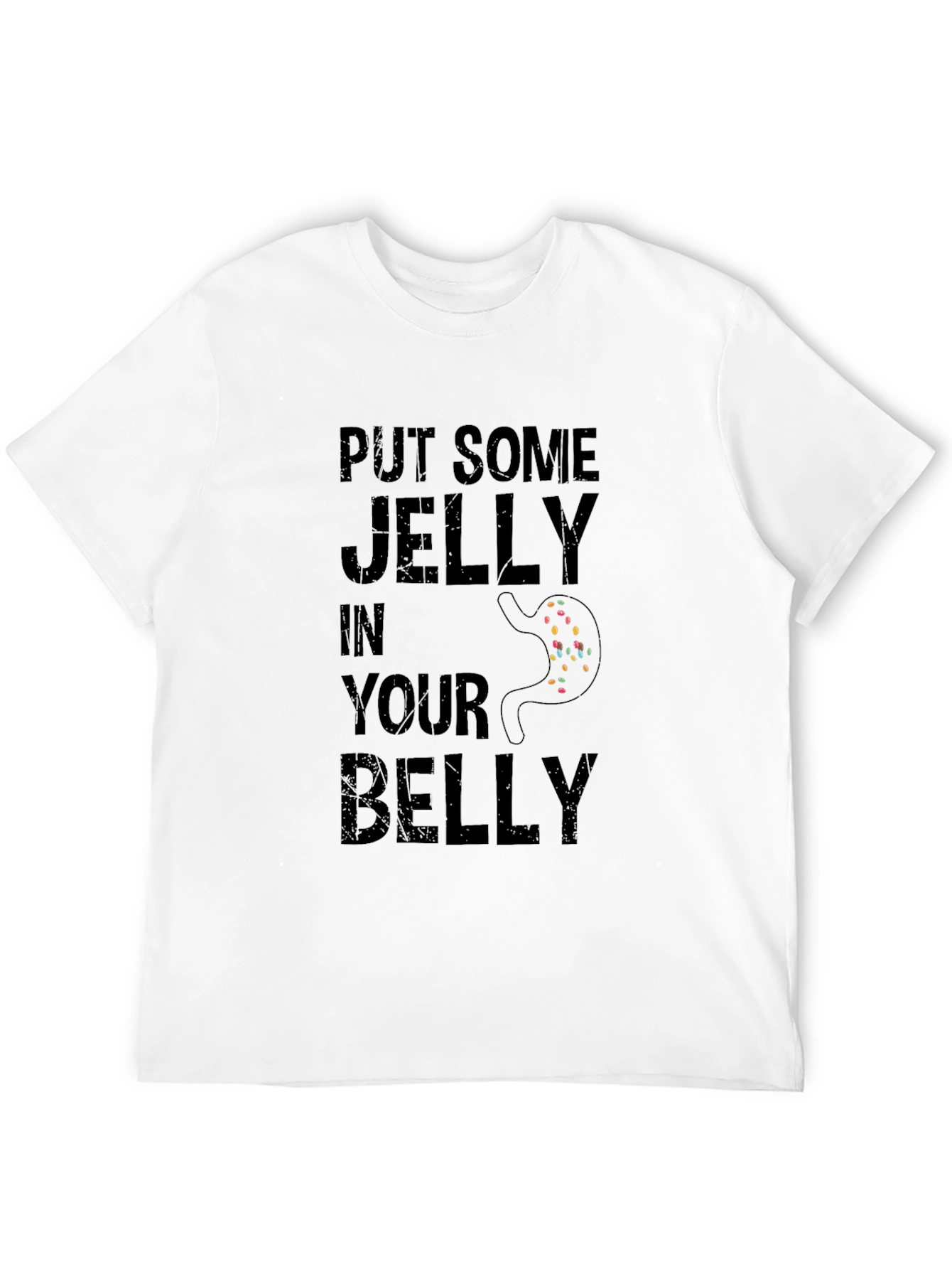 Black Funny 'Put Some Jelly in Your Belly' Black T-Shirt view 12