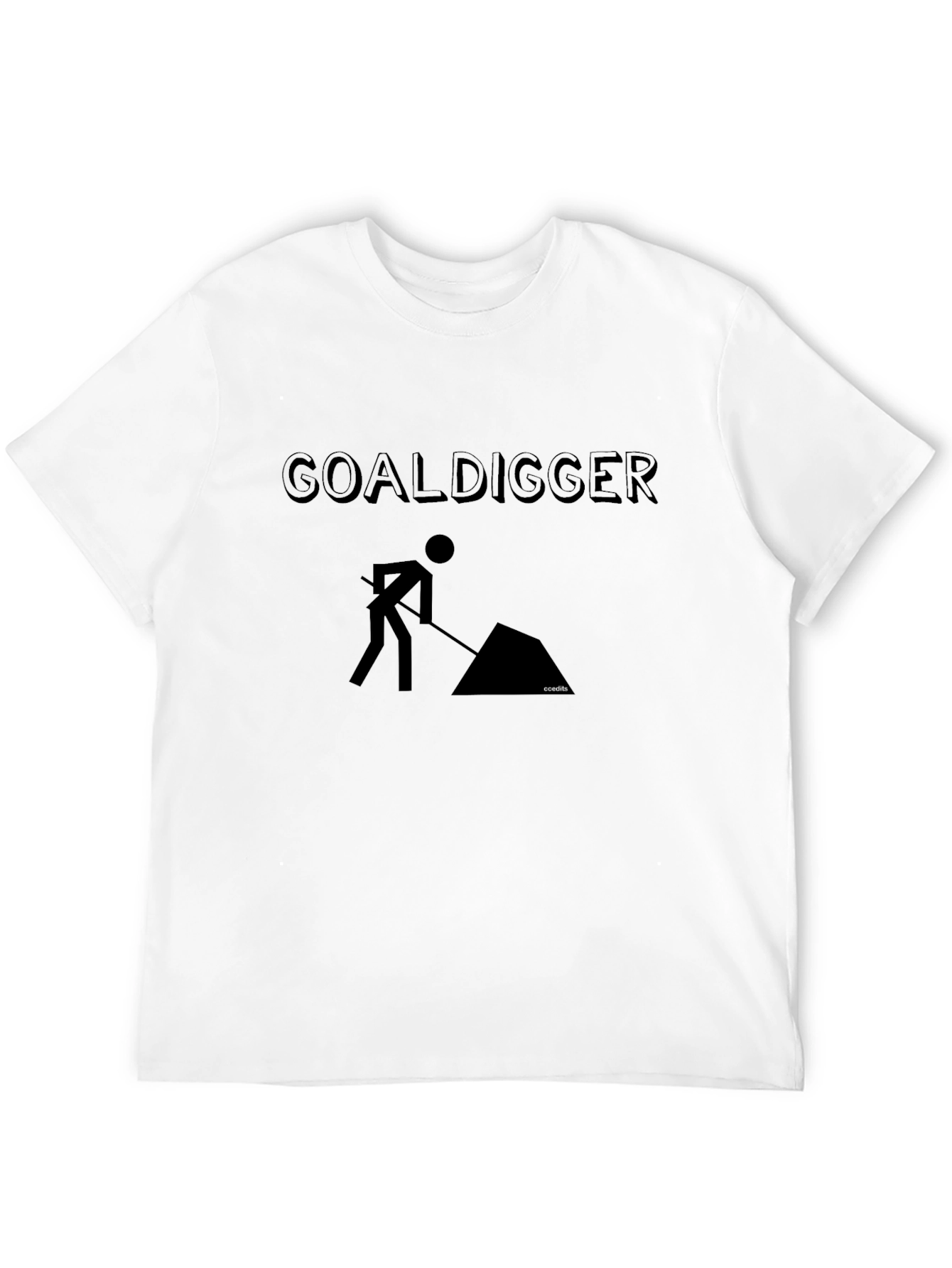 Black Goal Digger Black T-Shirt - Humorous Graphic Tee view 12