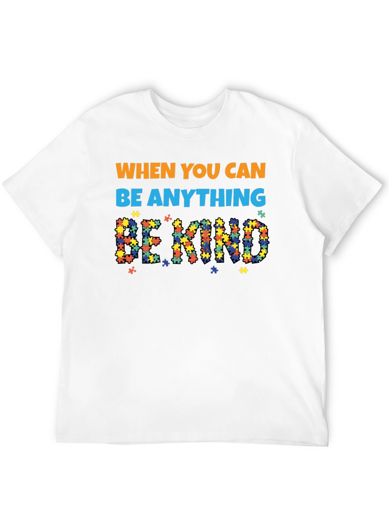 Black Be Kind Autism Awareness T-Shirt view 12