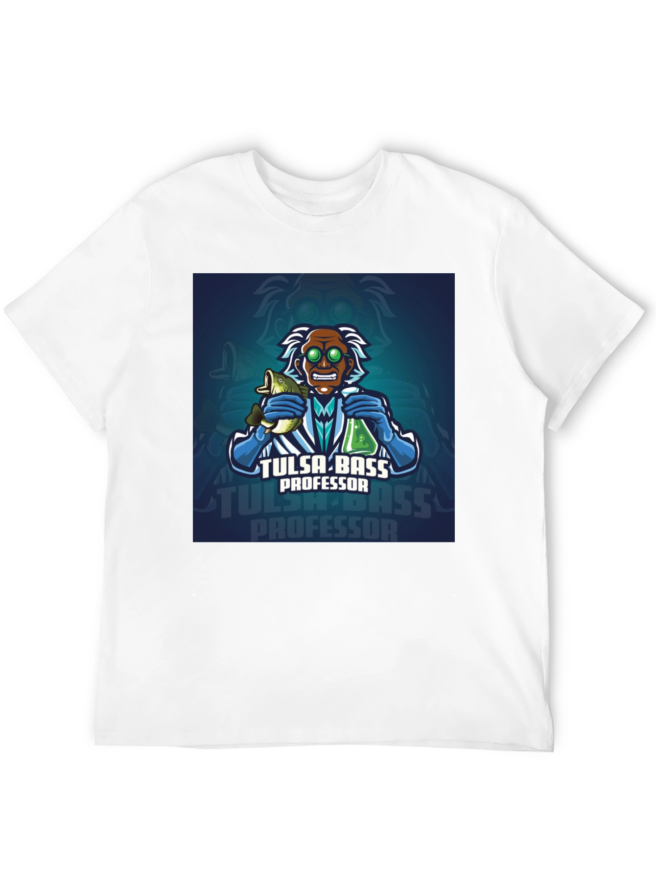 Black Tulsa Bass Professor Graphic T-Shirt view 12