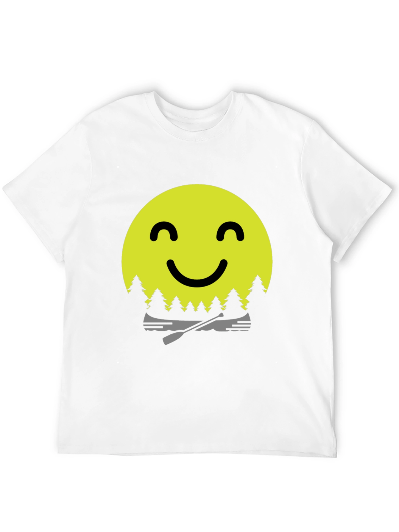 Black Smiley Face Camping T-Shirt - Adventure Awaits! view 12