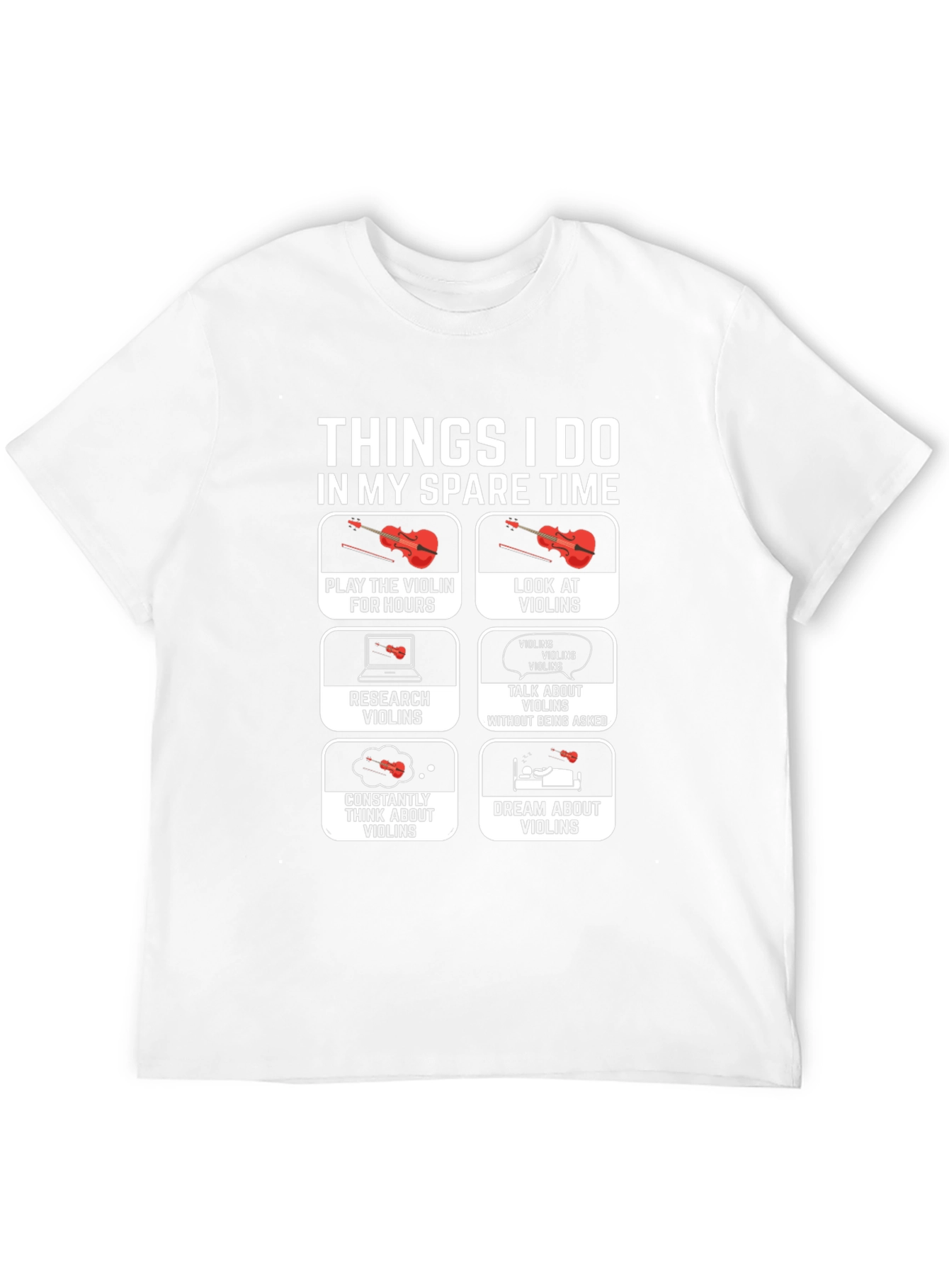 Black Violin Spare Time Hobby T-Shirt view 12