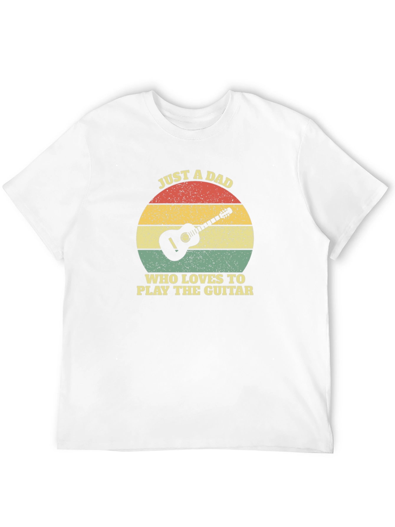 Black Just A Dad Who Loves to Play Guitar T-Shirt view 12