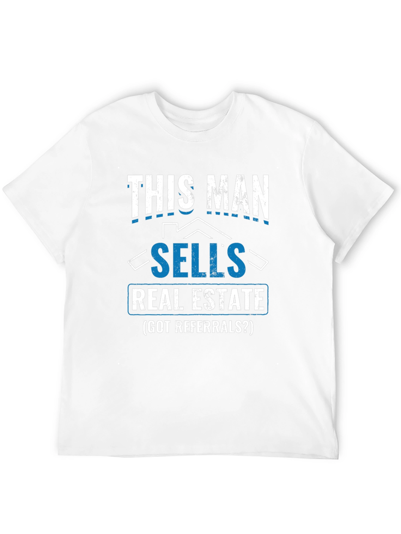 Black Funny Real Estate T-Shirt - This Man Sells Real Estate view 12