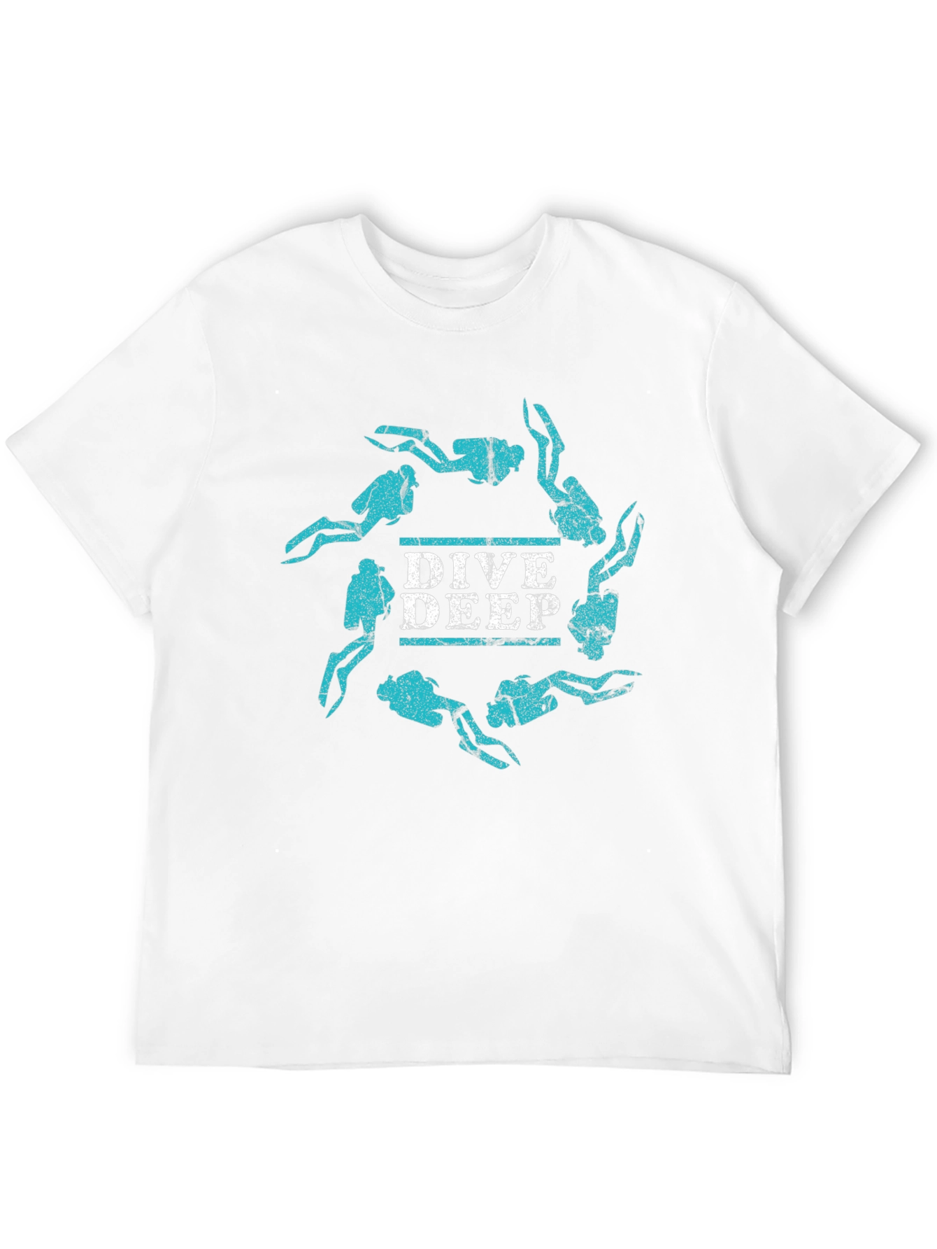 Black Dive Deep Scuba Diver Graphic T-Shirt view 12