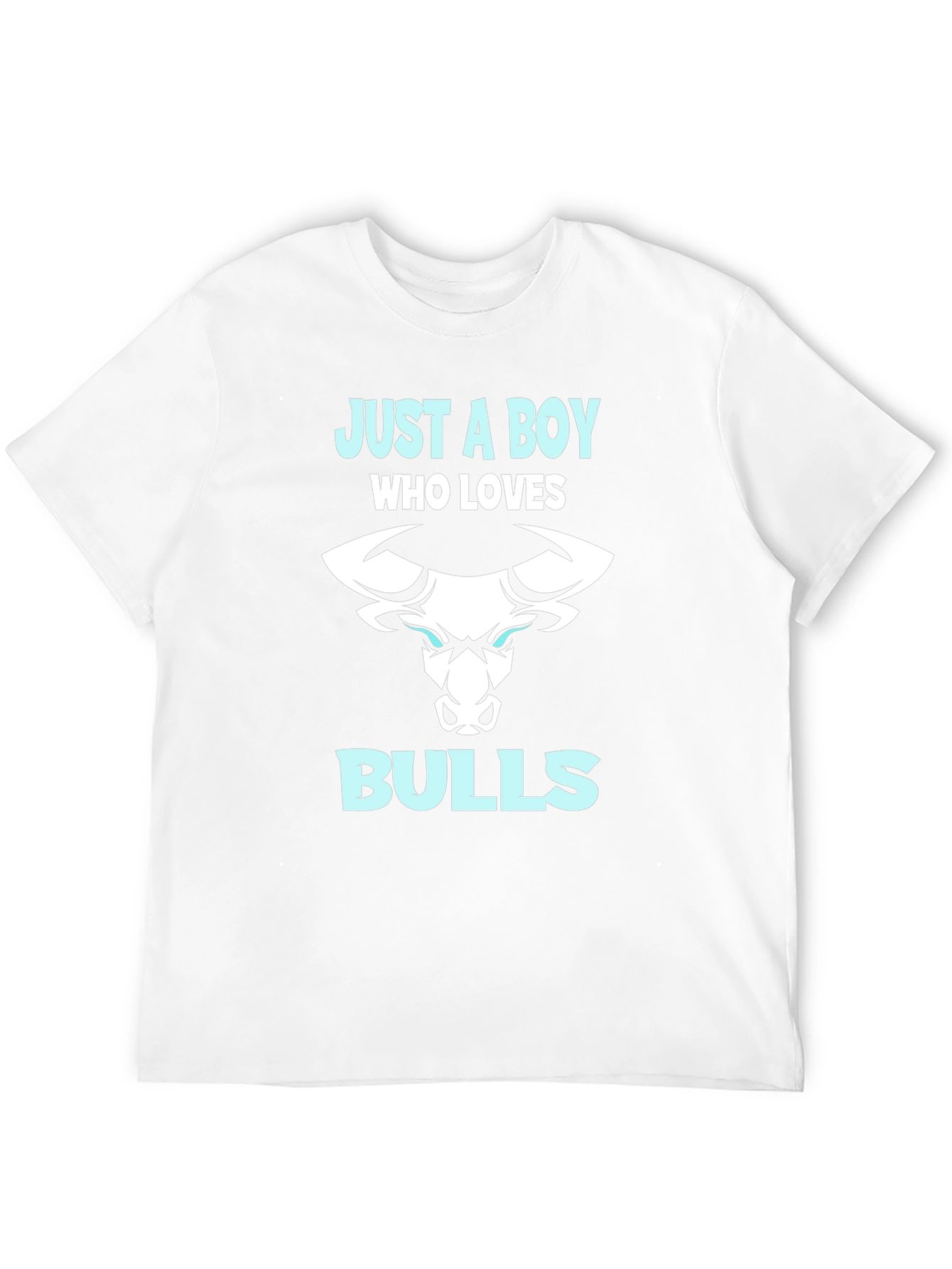 Black Just A Boy Who Loves Bulls T-Shirt view 12