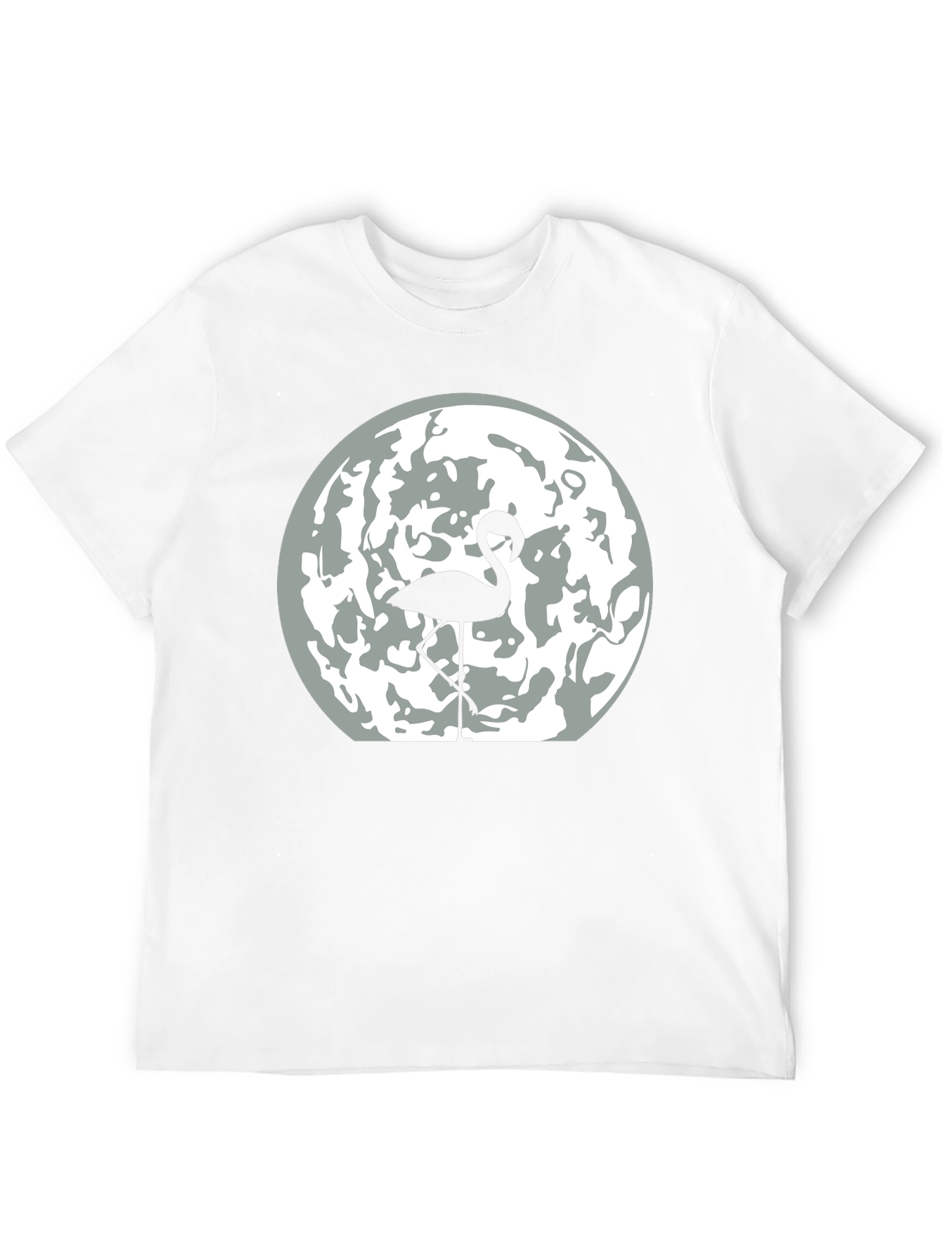 Black Flamingo Moon Graphic Tee - Men's Black T-Shirt view 12