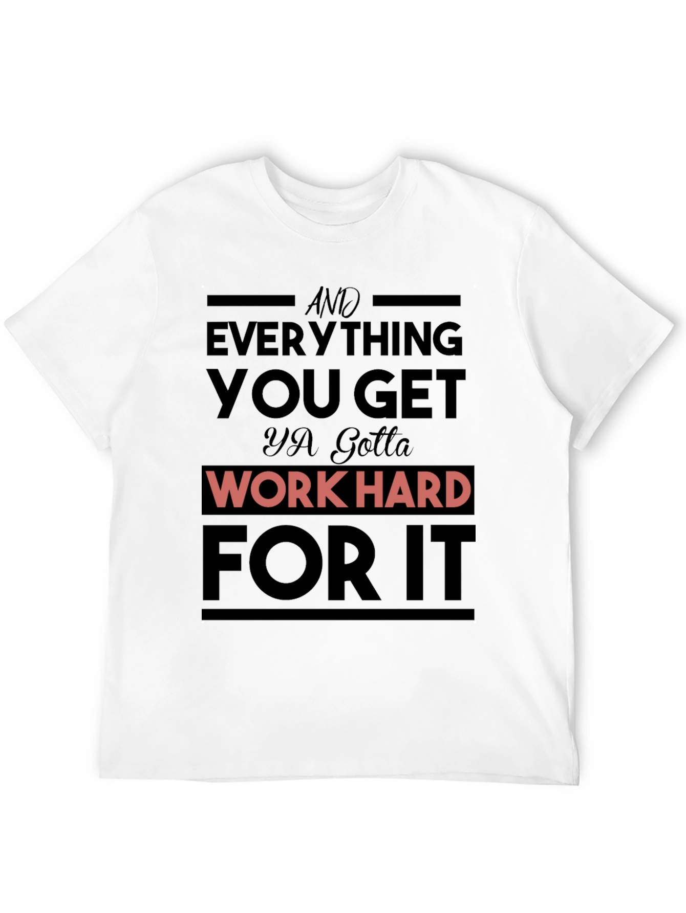 Black Work Hard Graphic T-Shirt view 12