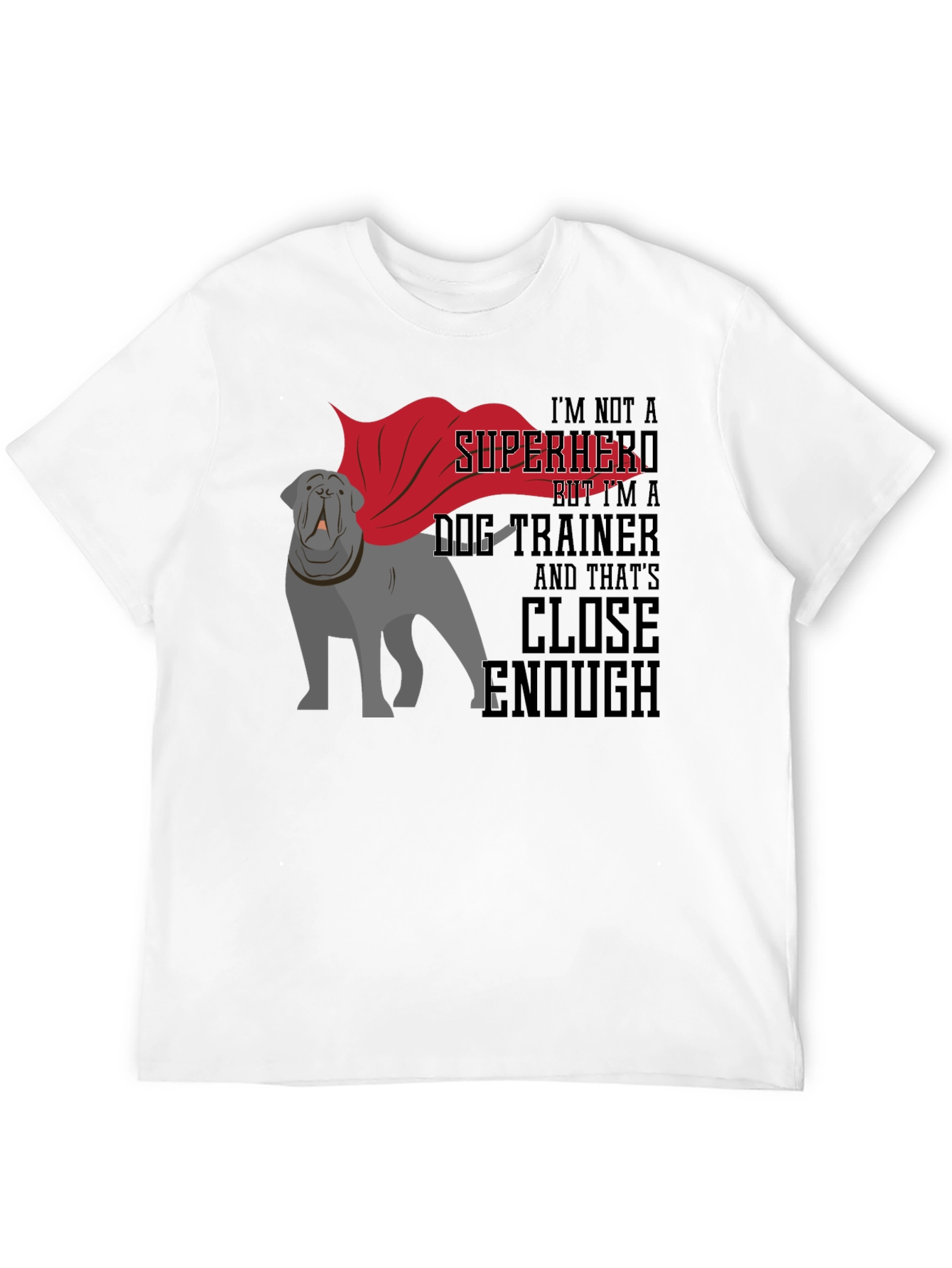 Black Dog Trainer Superhero T-Shirt - Unisex Tee view 12