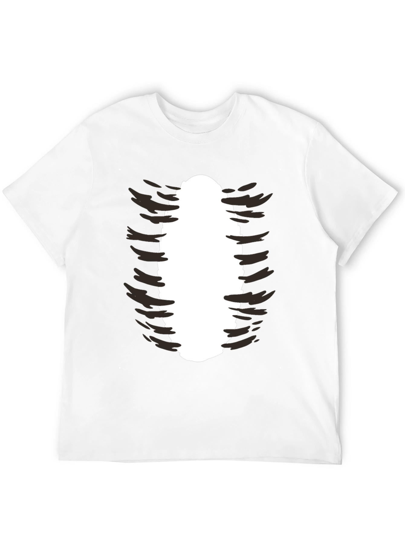 Black Ripped Rib Cage Graphic Tee - Black T-Shirt view 12